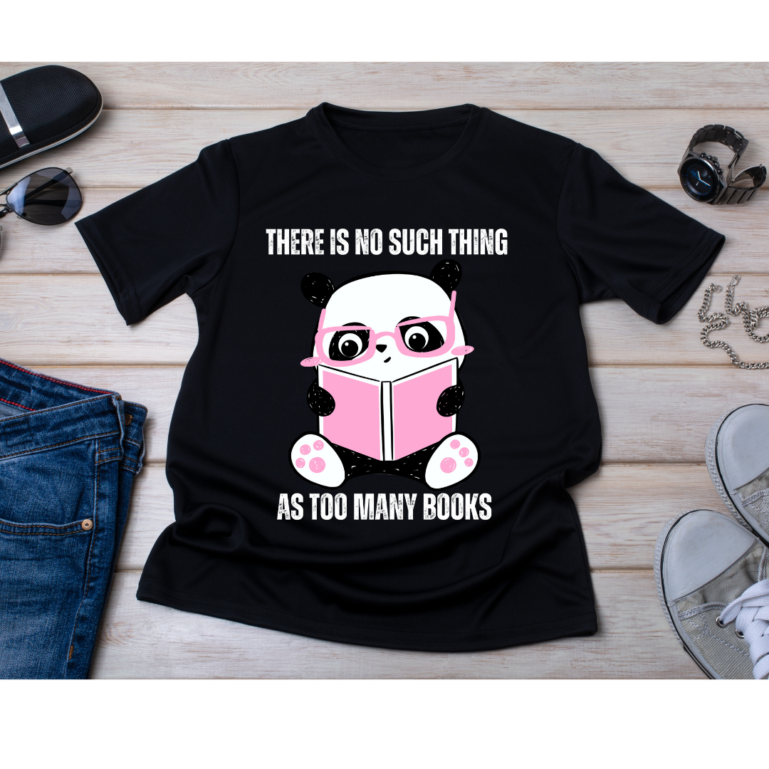 Panda Reading a Book T Shirt - Love Reading Books Shirt for Book Lover T-shirt gift for Panda Lover - Reading Panda