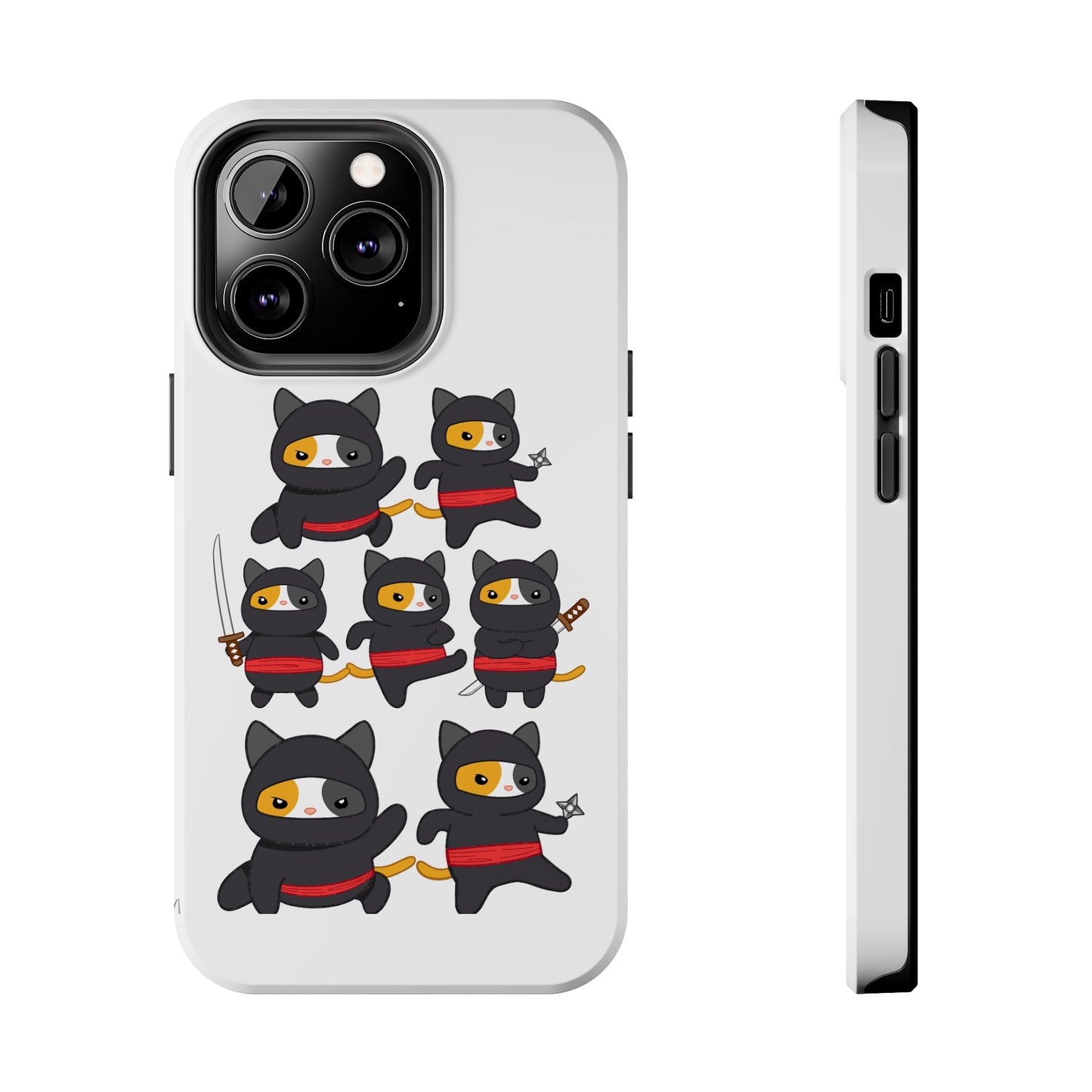 Funny Cat iPhone case for Cat Lover gift for Cat Mom gift Funny Cat Phone Case NINJA CATS Case