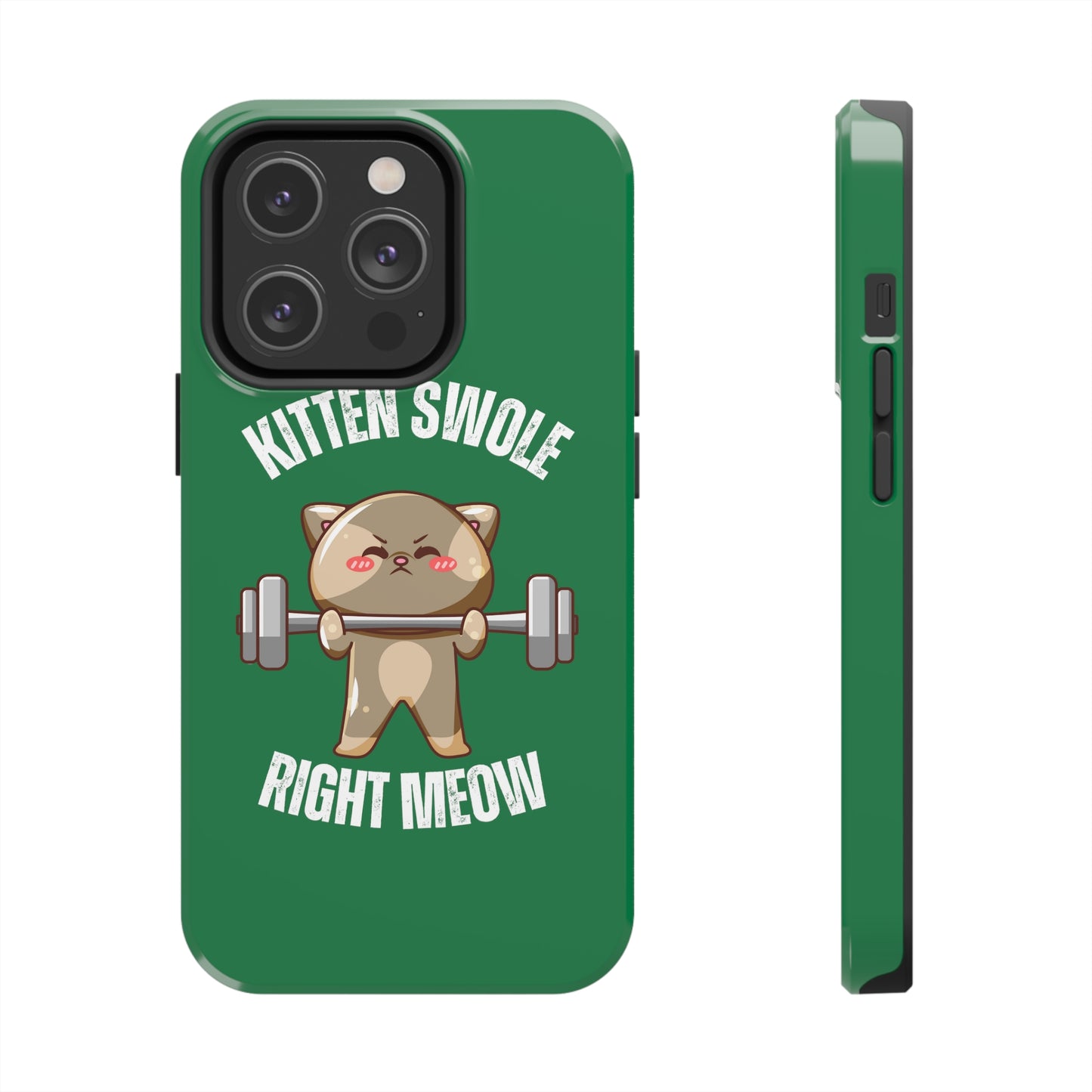 Funny Cat iPhone case for Gym Lover gift Cat Weightlifting Cat Lifting Weights Phone case for Workout Lover gift for Fitness enthusiast