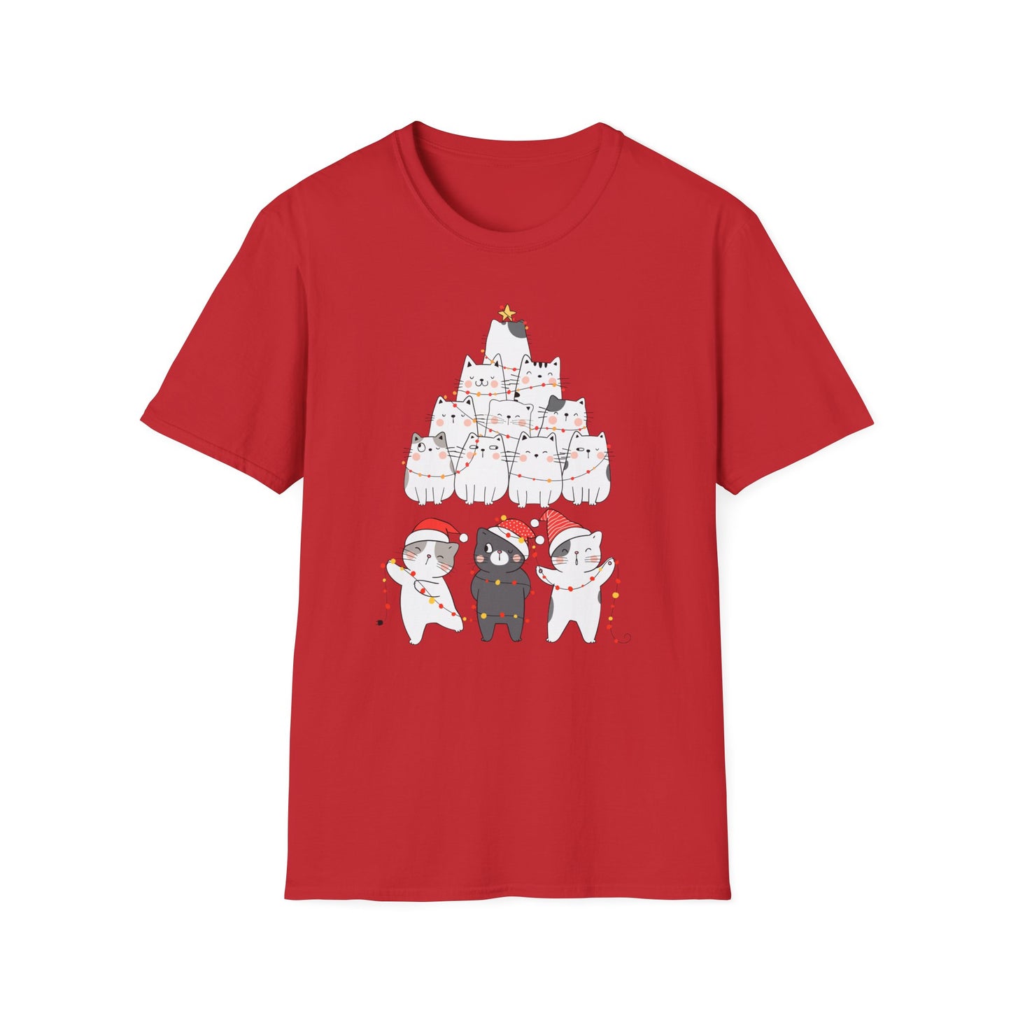 Christmas Lights Shirt for Christmas Party gift for Cat Christmas Presents for Cat Lovers gift for Christmas Funny Shirts Funny Christmas