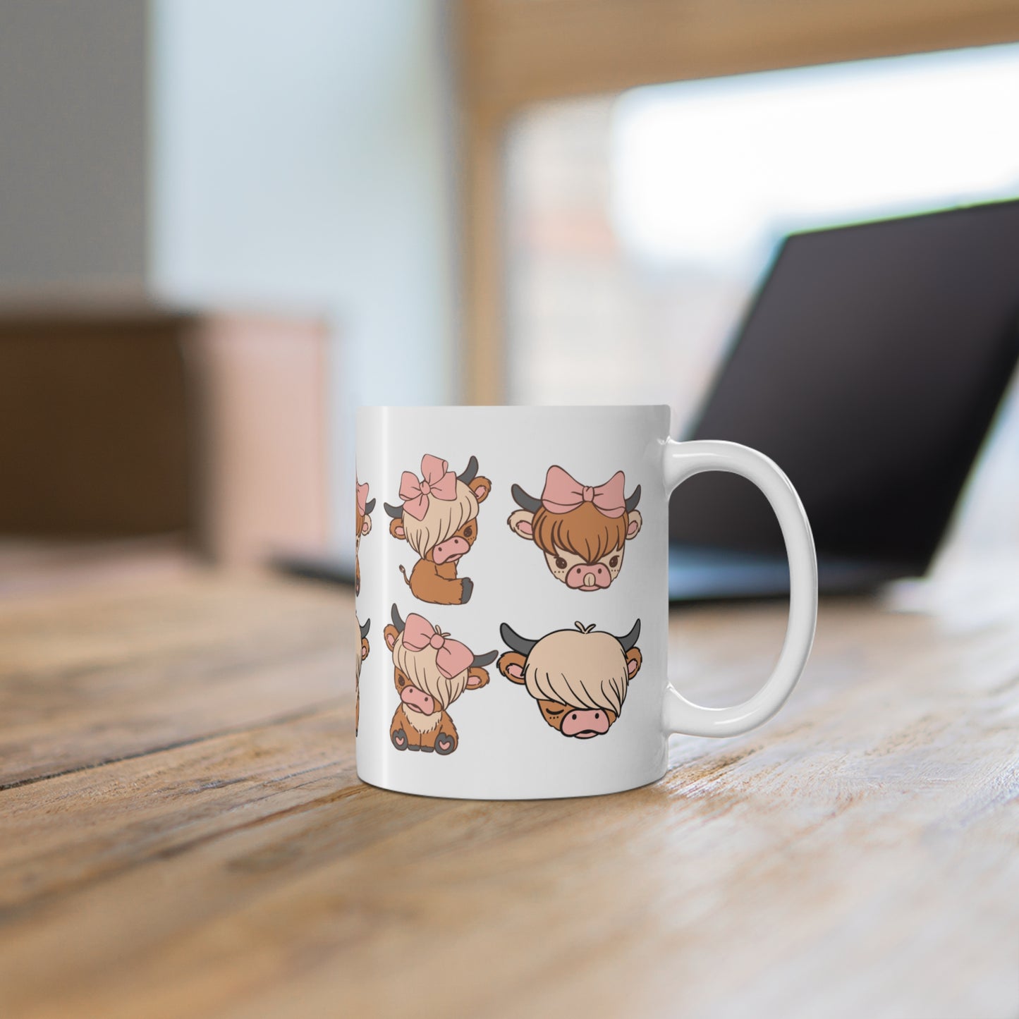 Highland Cow Mug for Farmer's Gifts for Cow Lovers gift Cow Face Coffee Mug Cow Face Cow Cup Cute Cow Mugs for Cow Print gifts Cow Theme