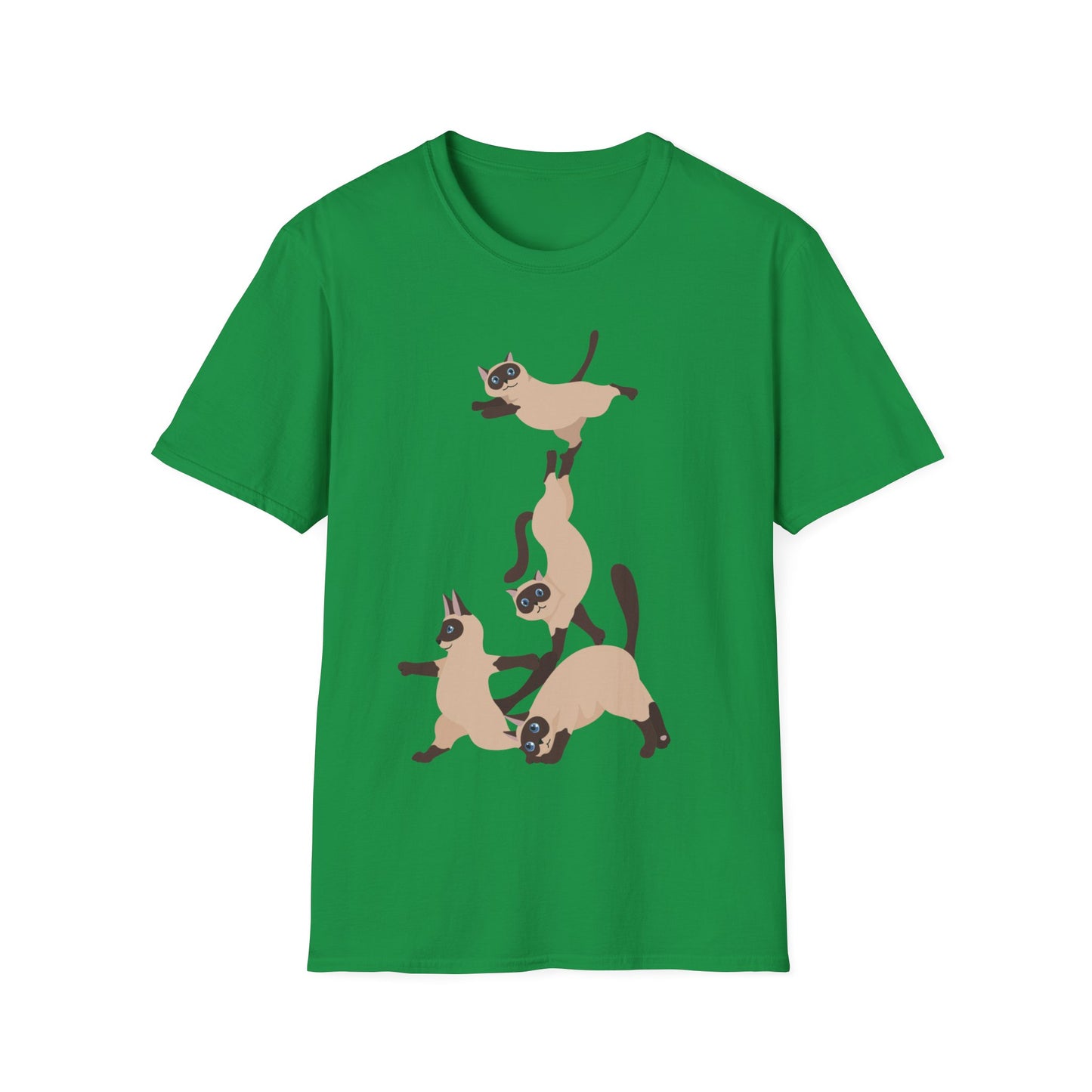 Funny CAT YOGA tee! Siamese Cat's doing yoga! Cat Lover gift for Yoga Lover gift Unisex Soft Cotton T-Shirt