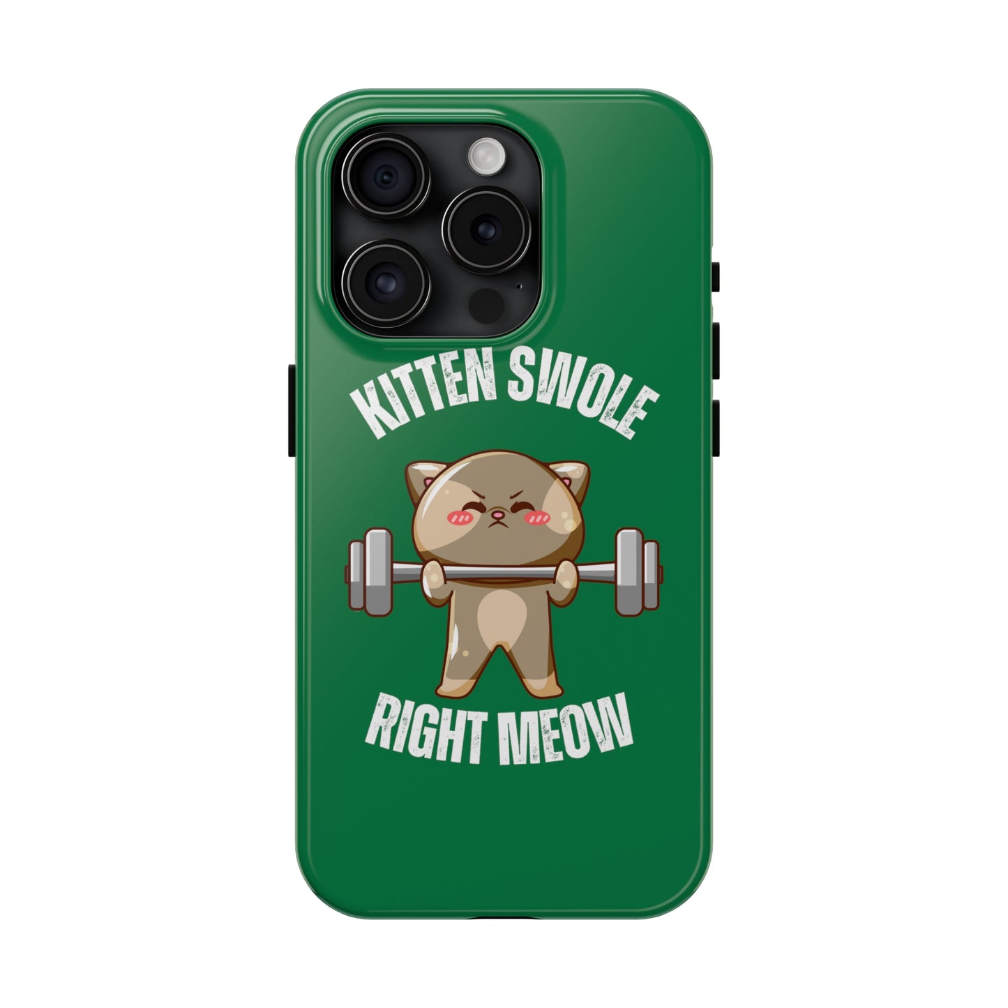 Funny Cat iPhone case for Gym Lover gift Cat Weightlifting Cat Lifting Weights Phone case for Workout Lover gift for Fitness enthusiast