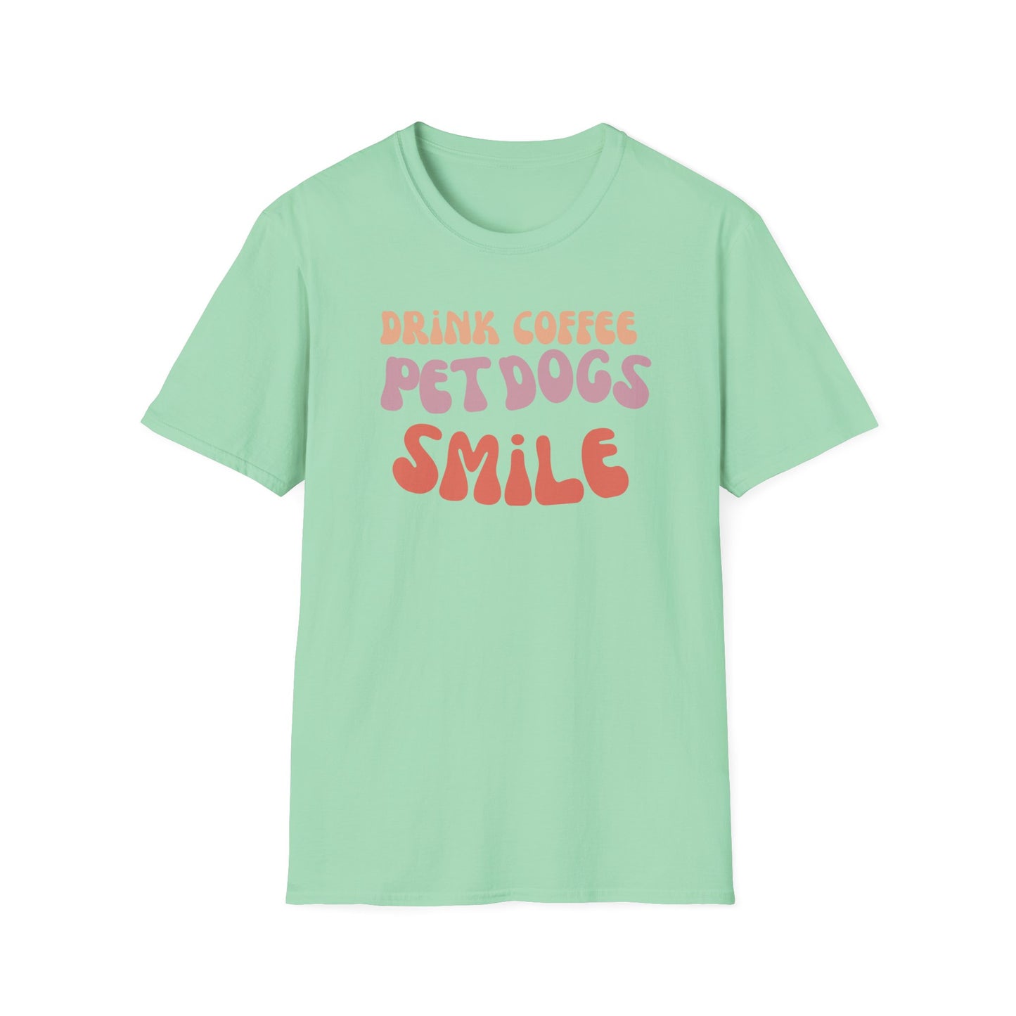 Groovy Dog Shirt for Coffee Lover Tees Retro Dog Tshirt for Dog Lover gift for Dog Mom present for Christmas gifts for Her Smile T-shirts