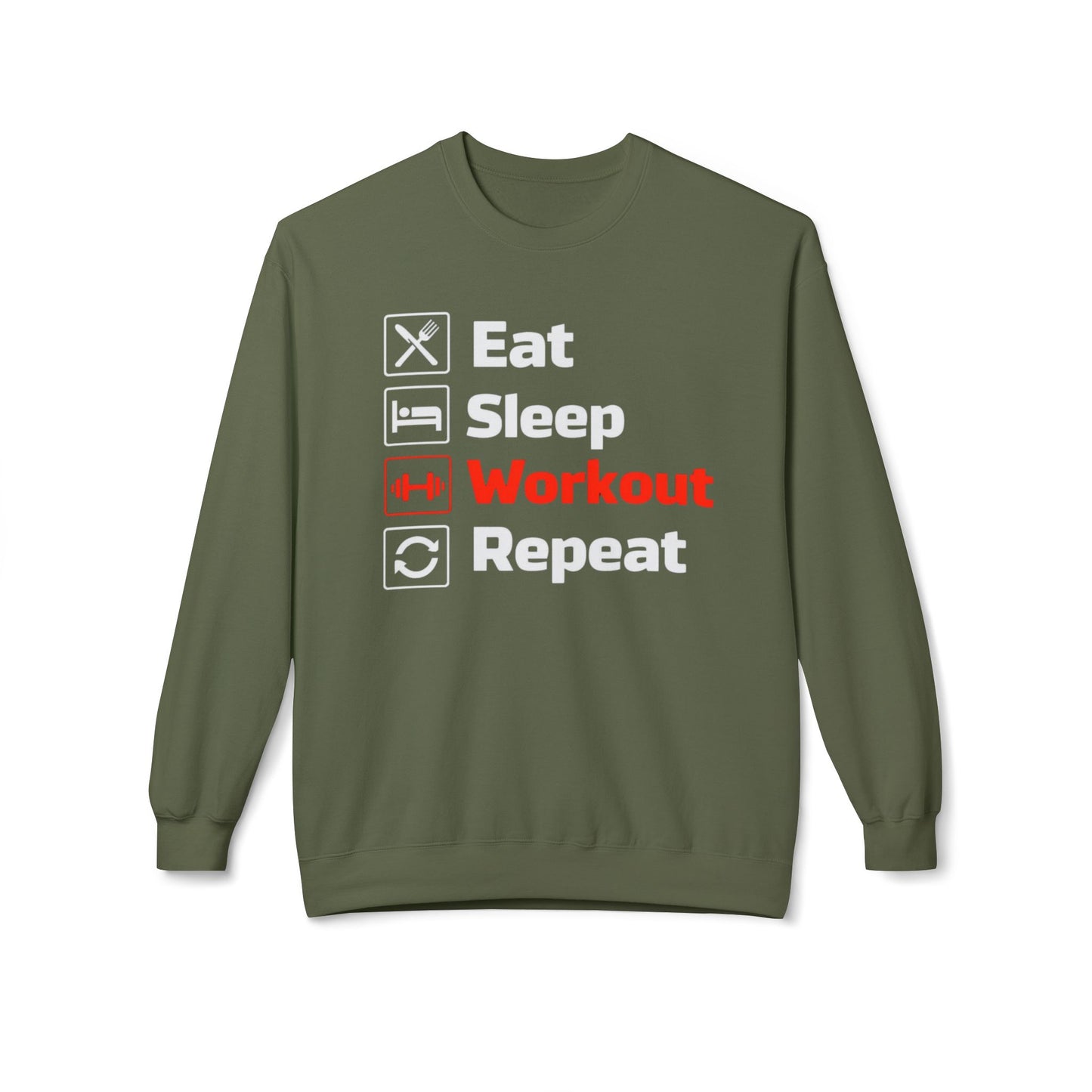 Workout Sweater for Gym Love Sweatshirts for Fitness Lovers Sweatshirt for Eat Sleep Workout Repeat Top for Gym Rat gift ideas Cross Fit