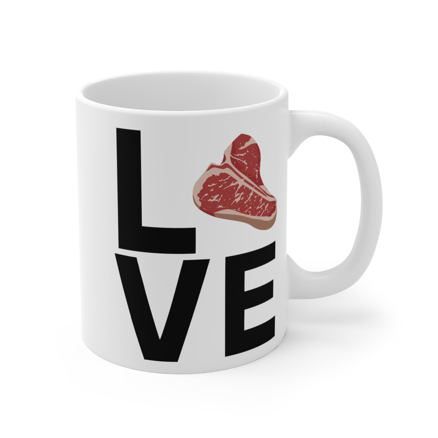 I Love Steak Mugs I Heart Steak Lover Mug for Foodie gifts for Meat Lover gift Funny Coffee Mug for Carnivore Mug 11oz