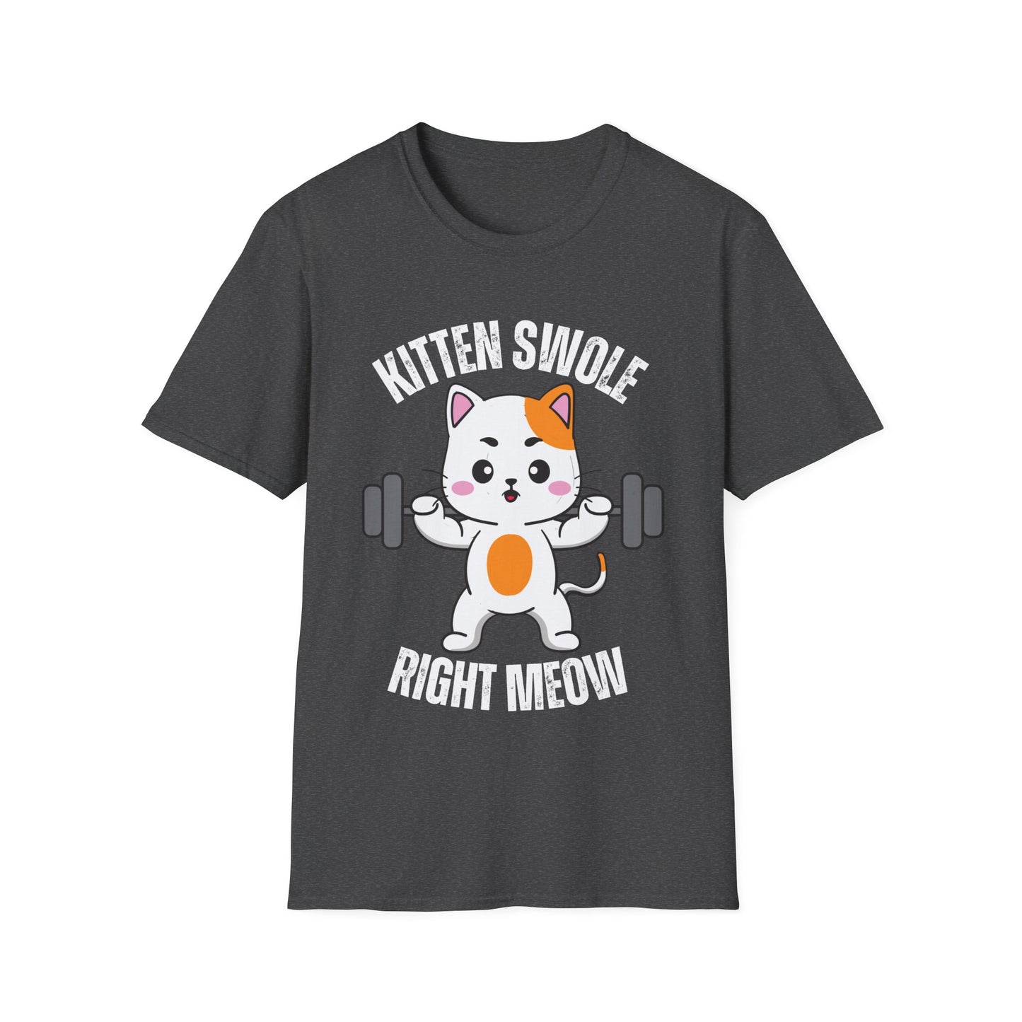 KITTEN Swole Right MEOW Cat T-shirt of Cat Lover gifts for Workout Lover, Funny Cat working out Shirt for Gym Lover gift