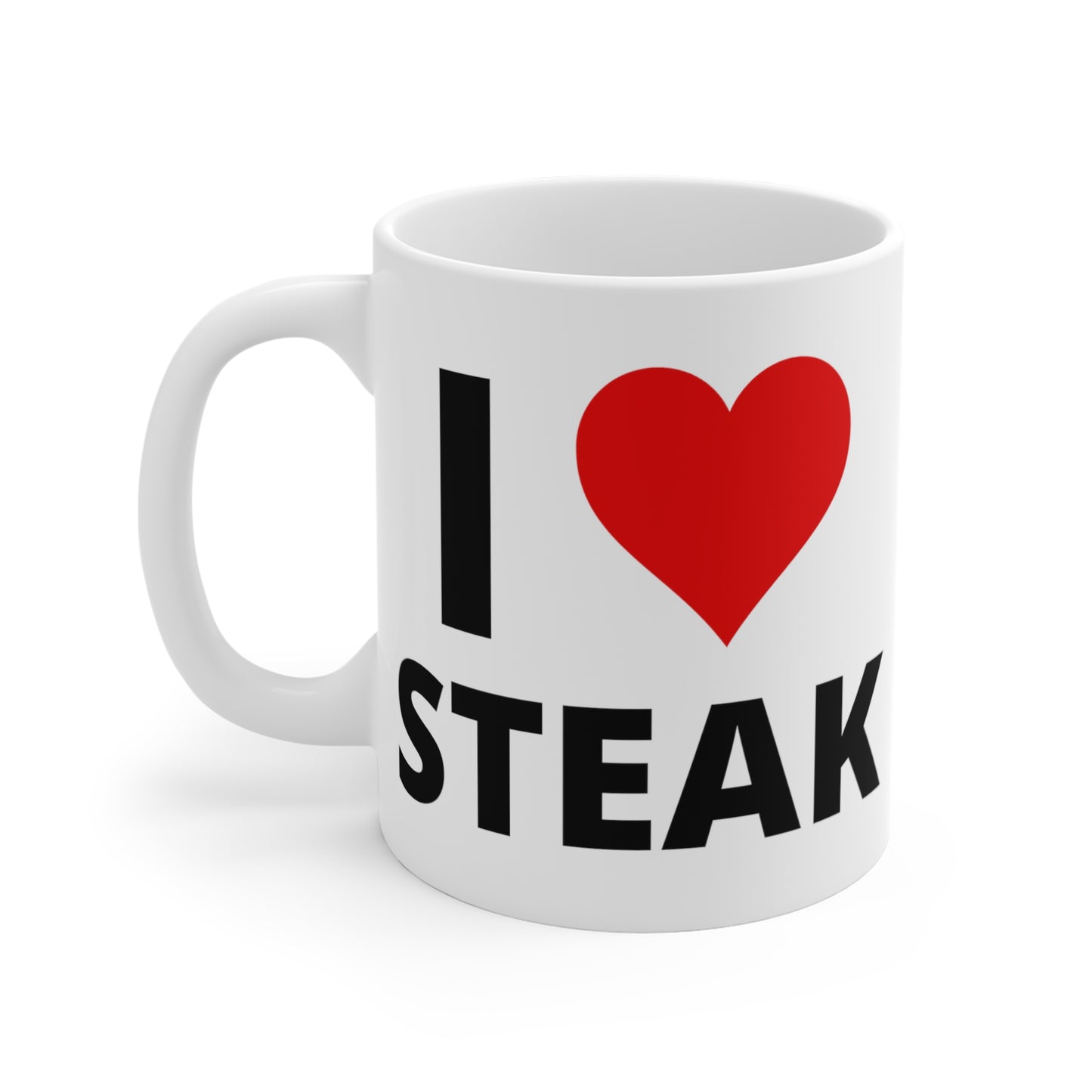 I Love Steak Mugs I Heart Steak Lover Mug for Foodie gifts for Meat Lover gift Funny Coffee Mug for Carnivore Mug 11oz