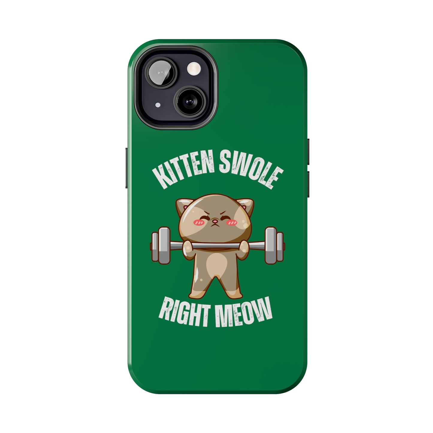Funny Cat iPhone case for Gym Lover gift Cat Weightlifting Cat Lifting Weights Phone case for Workout Lover gift for Fitness enthusiast