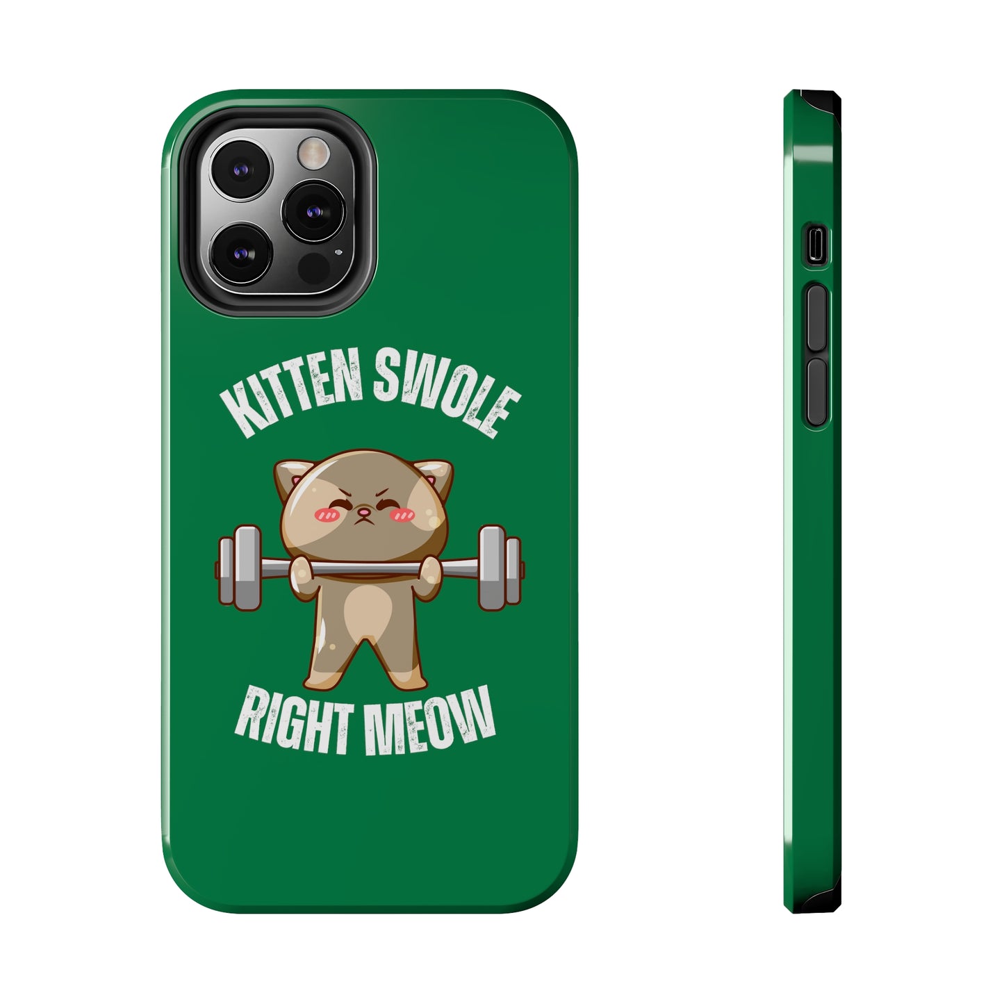 Funny Cat iPhone case for Gym Lover gift Cat Weightlifting Cat Lifting Weights Phone case for Workout Lover gift for Fitness enthusiast