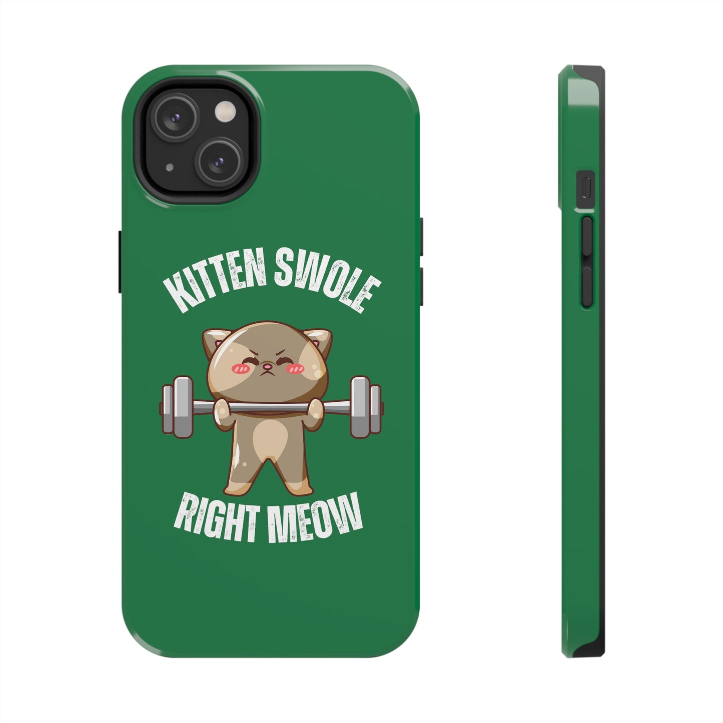 Funny Cat iPhone case for Gym Lover gift Cat Weightlifting Cat Lifting Weights Phone case for Workout Lover gift for Fitness enthusiast