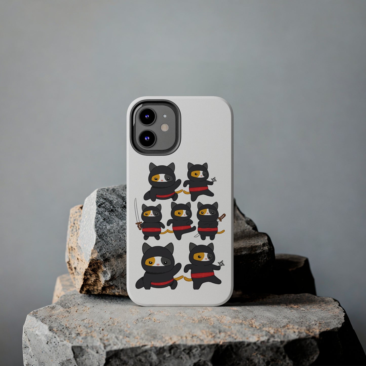 Funny Cat iPhone case for Cat Lover gift for Cat Mom gift Funny Cat Phone Case NINJA CATS Case