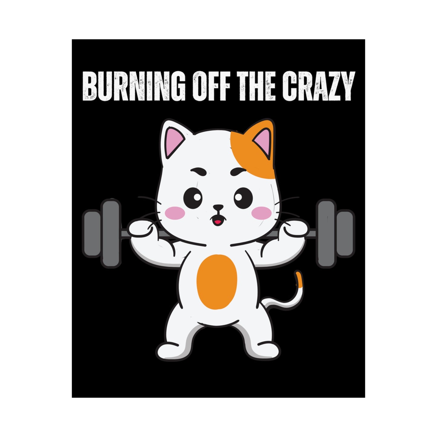 Gym Poster for Cat Lovers gifts for Kitty Cats Lifting Weights Posters for Gym Rat Workout Lover gift Powerlifting CrossFit Wall Art