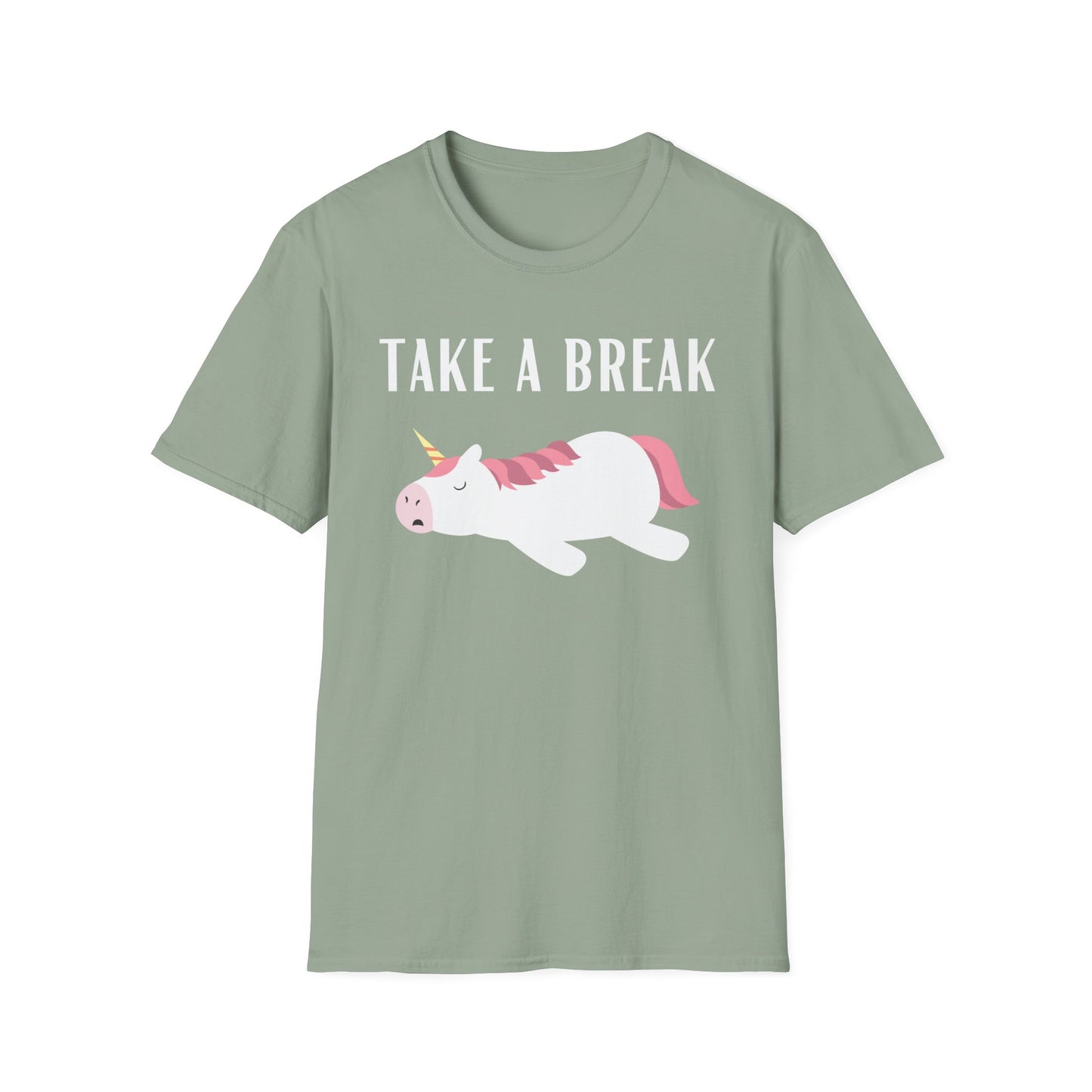 Sleeping Unicorn T-shirt for Unicorn Lover gift for Girlfriend gifts for Her - Funny Unicorn T shirt - Take a Break - lazy day t-shirt