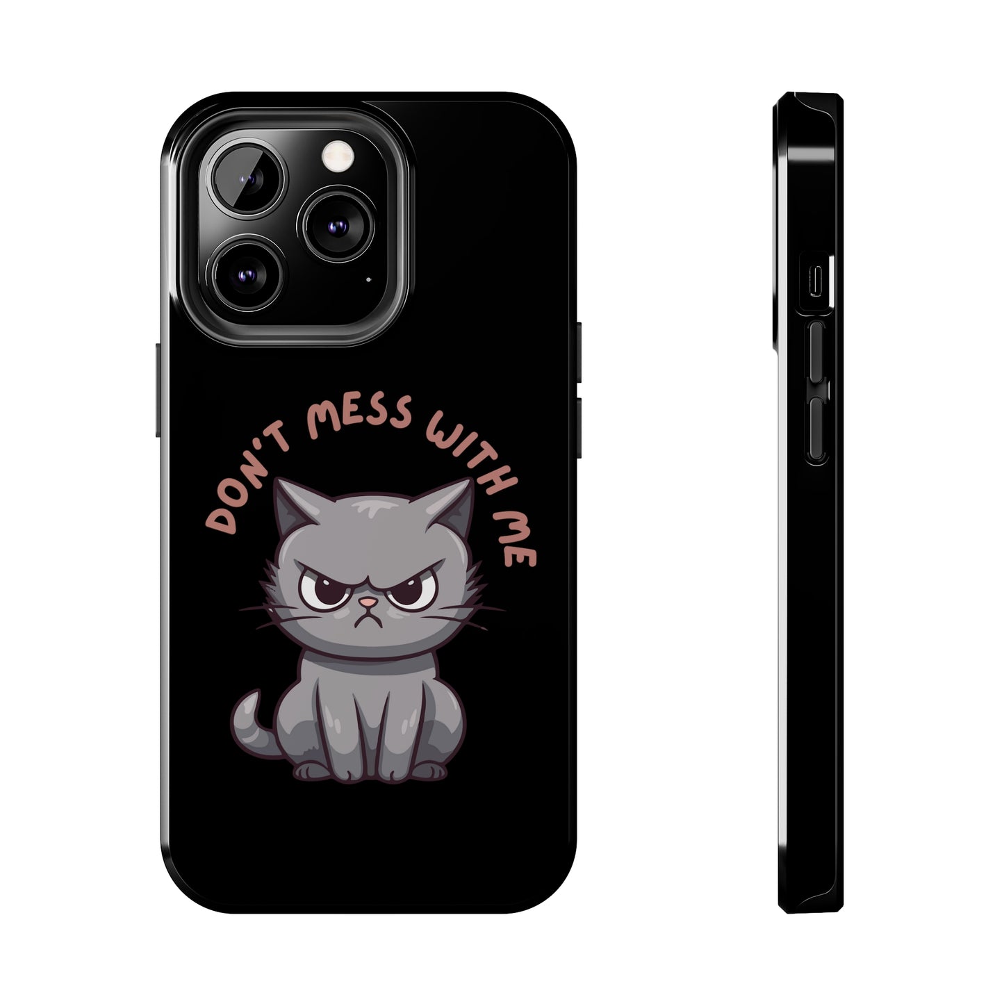 Funny Cat iPhone Case for Cat Lover gift for Friend gift for Cat Mom gift for Her ANGRY CAT Don't Mess With Me Cute CATS protective case