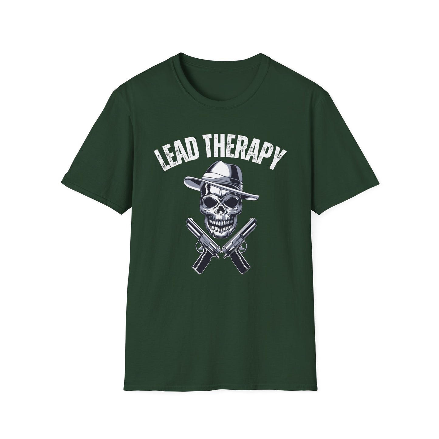 Lead Therapy Gun Lover T-Shirt, Shooting Range Skull Pistol Tee, Firearms Enthusiast Gift, Second Amendment Shirt,
