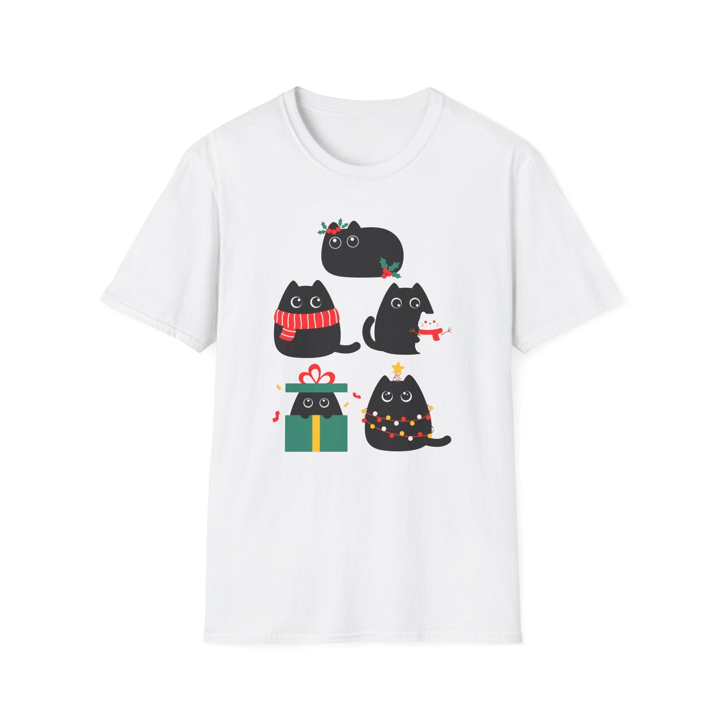 Adorable Cat T Shirt for Christmas presents for Cat Lover TShirts for Wife Christmas gift for Girlfriend gifts for Friends Birthday present