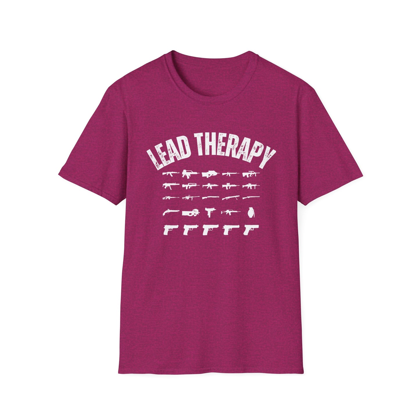 Gun Lover Lead Therapy Shooting Range Unisex Softstyle T-Shirt, Cool Second Amendment Tee, Gun Enthusiast Gift, Firearms Clothing, Pro-2A