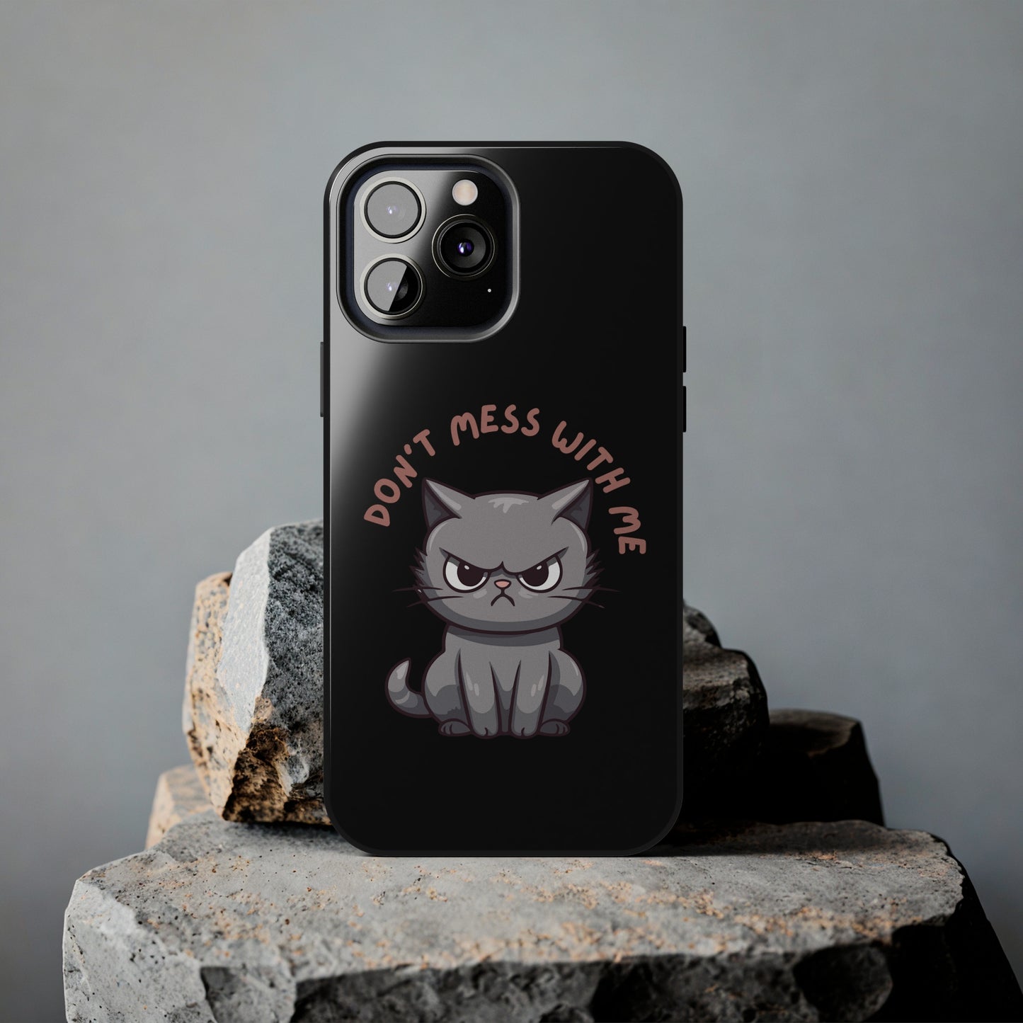 Funny Cat iPhone Case for Cat Lover gift for Friend gift for Cat Mom gift for Her ANGRY CAT Don't Mess With Me Cute CATS protective case