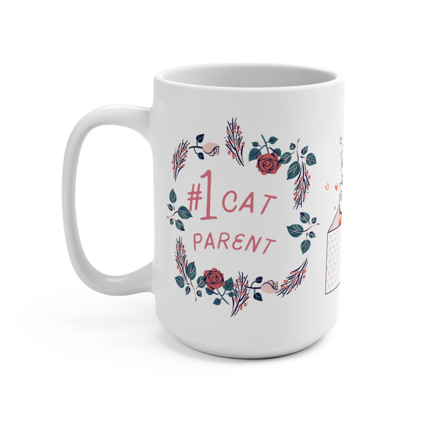 Number 1 Cat Parent Mug for Cat Mom gift for Cat Lover gift for Her - Cute Cat Coffee Mug 15oz