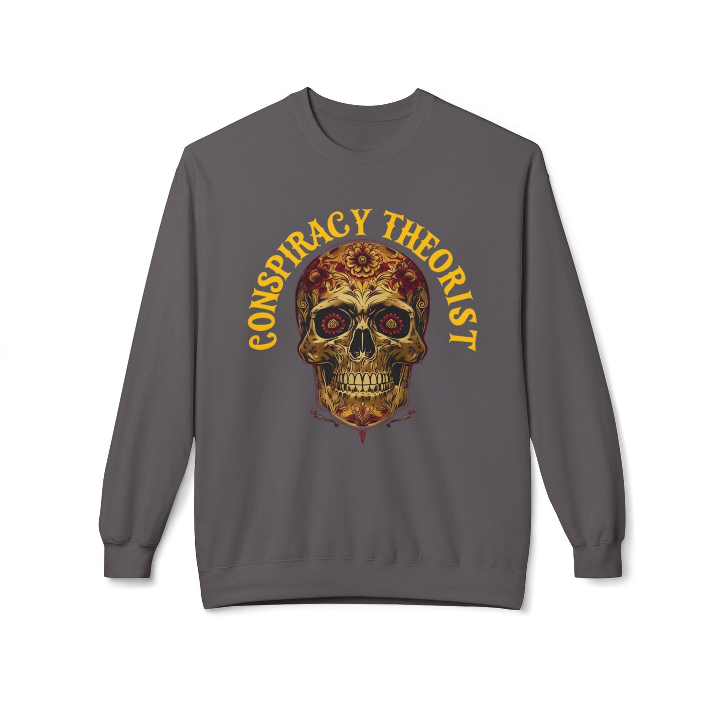 Conspiracy Theorist Sweatshirt for Funny Sweatshirts forConspiracy Theorists gifts for Christmas present for Friend gift Skull Sweater