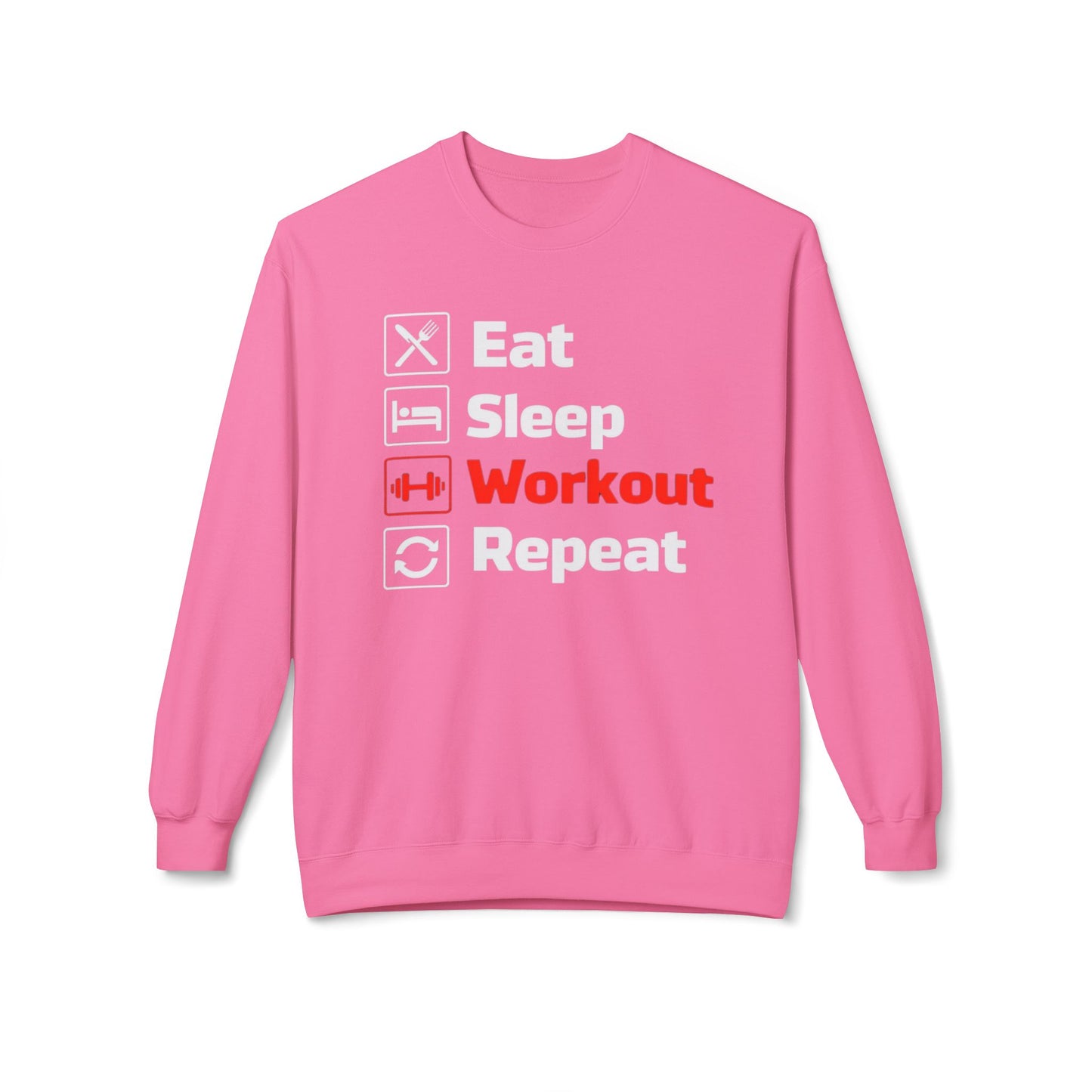 Workout Sweater for Gym Love Sweatshirts for Fitness Lovers Sweatshirt for Eat Sleep Workout Repeat Top for Gym Rat gift ideas Cross Fit