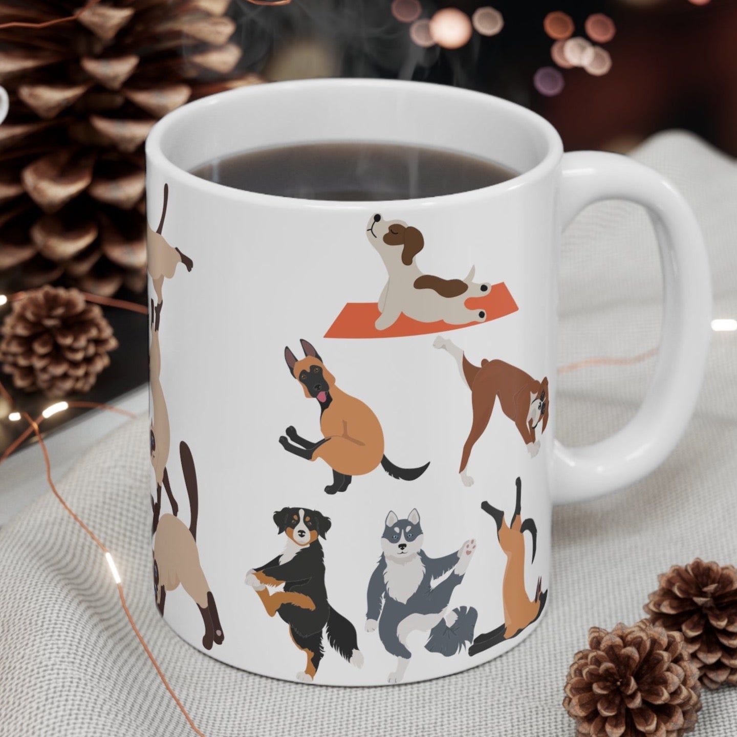 Yoga Dogs & Cats Mug Funny Pet Mug for Animal Lover gift for Yoga Lover gifts for Pets Coffee Mug Funny Cat Mug Funny Dog Mug Gym Mugs