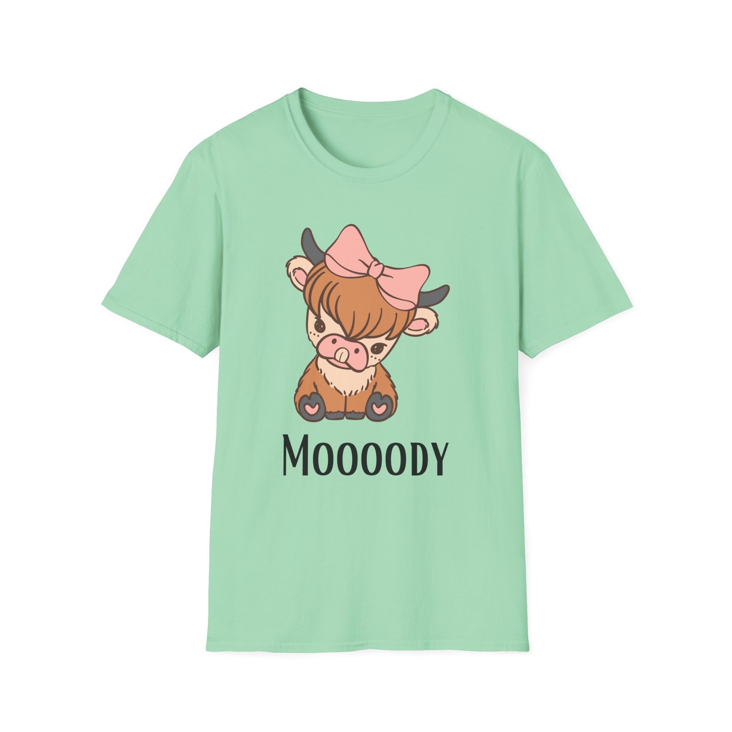 Highland Cow Shirts Cow Theme Shirt for Mom gifts for Farm girl T-shirt Cute Highland Cow T Shirt Funny Cow Head Moody T-shirts for Her gift