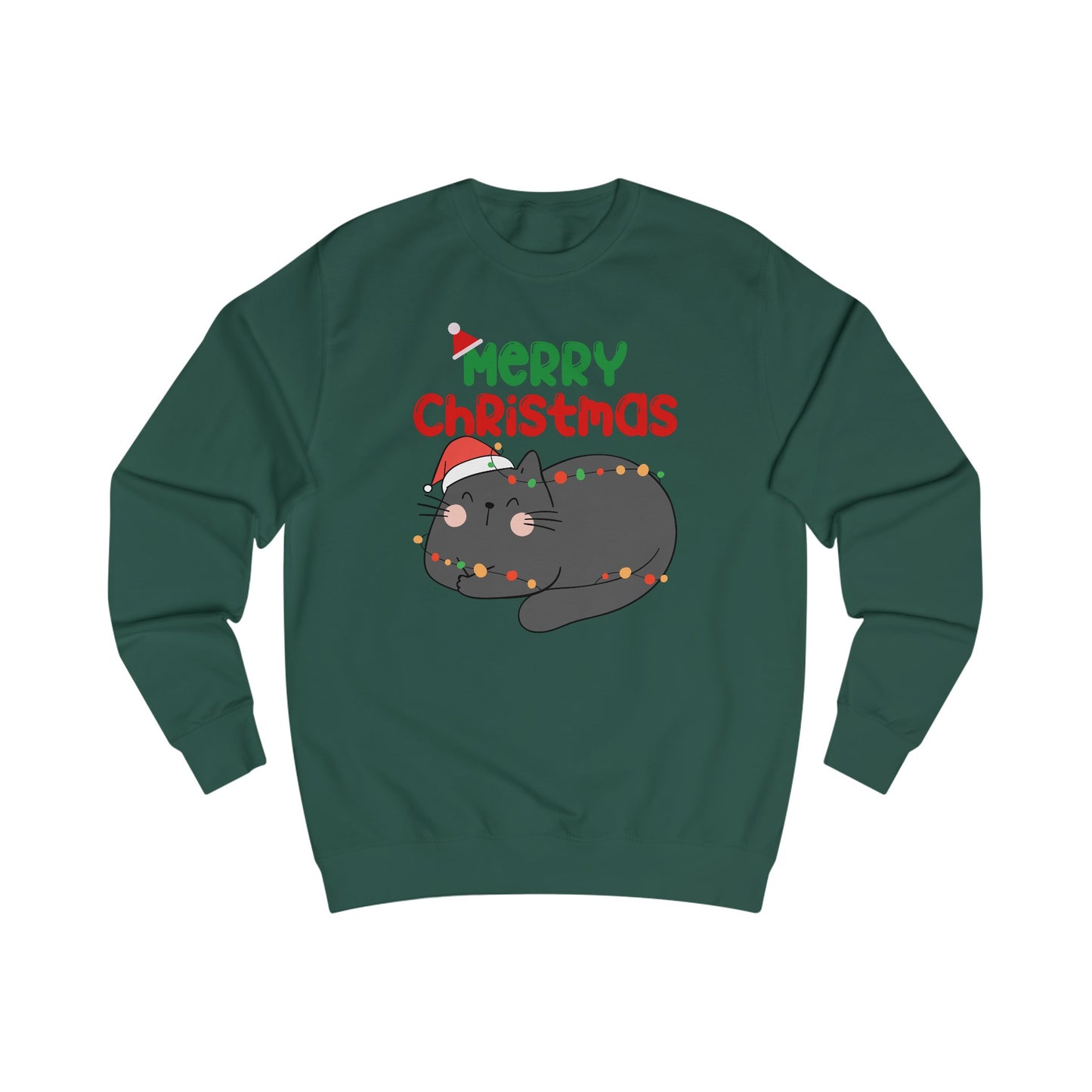 Christmas Sweatshirt for Cat Lover gift for Christmas Cats Sweater for Black Cat Lover Sweater for Christmas party for Women's present ideas