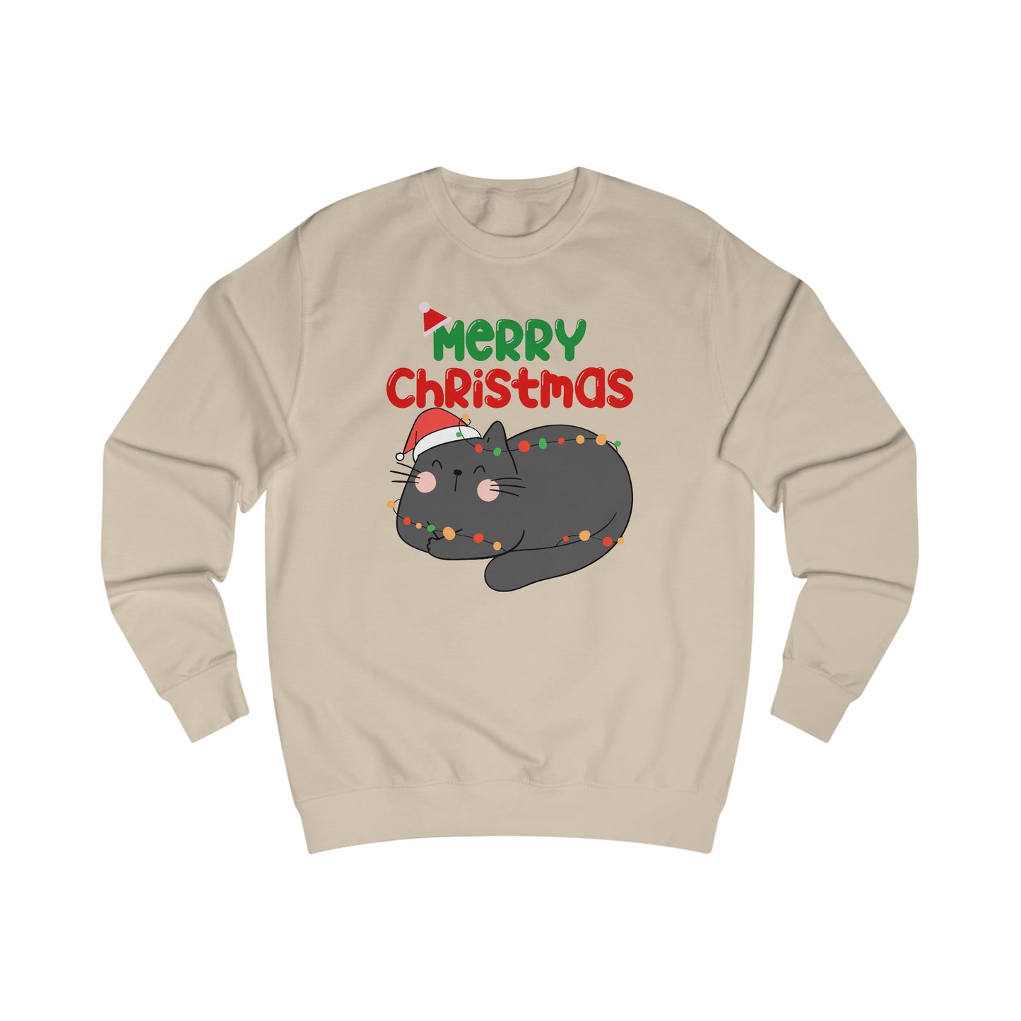 Christmas Sweatshirt for Cat Lover gift for Christmas Cats Sweater for Black Cat Lover Sweater for Christmas party for Women's present ideas