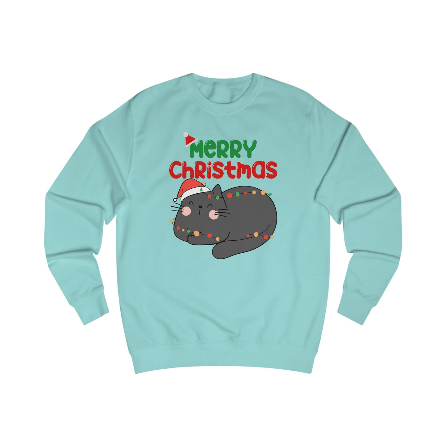Christmas Sweatshirt for Cat Lover gift for Christmas Cats Sweater for Black Cat Lover Sweater for Christmas party for Women's present ideas