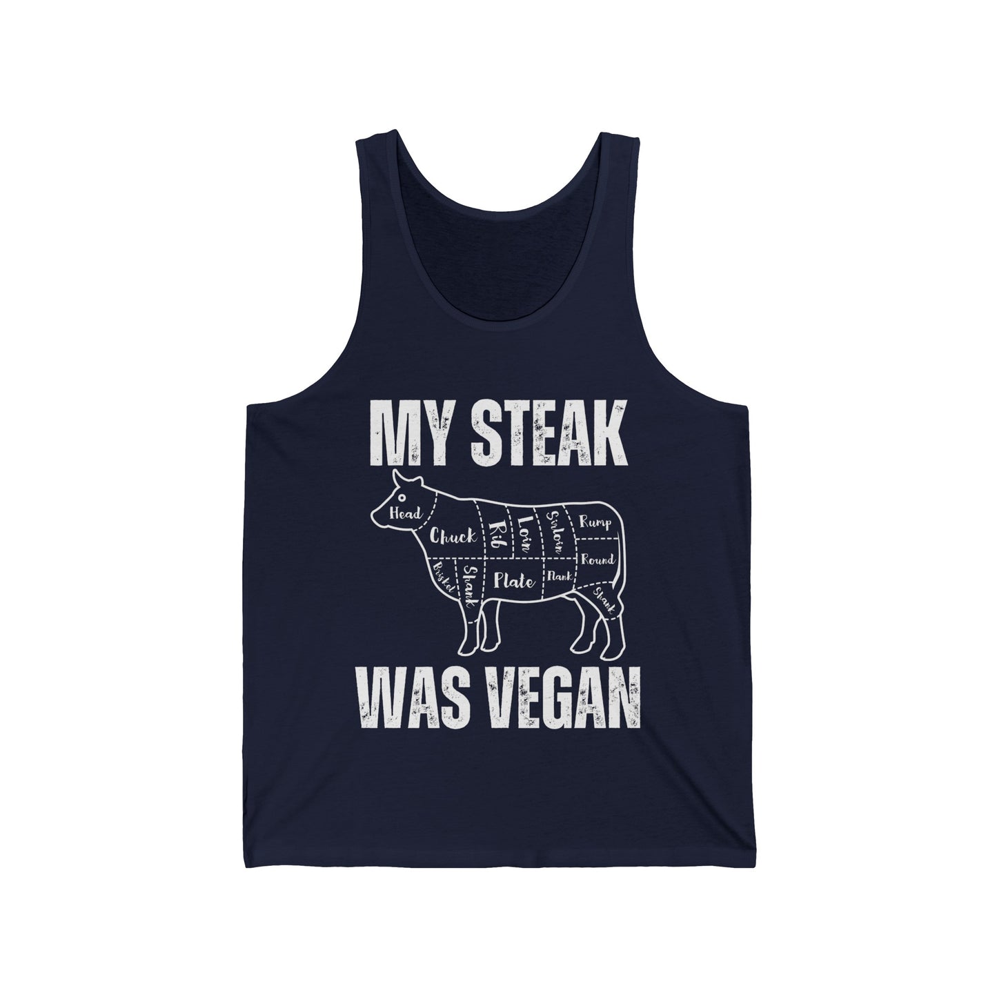 Funny Tank Top for Steak Lover gift for Meat Lover Shirt for Carnivore T Shirt My Steak Was Vegan Tank Tops Second Hand Vegan