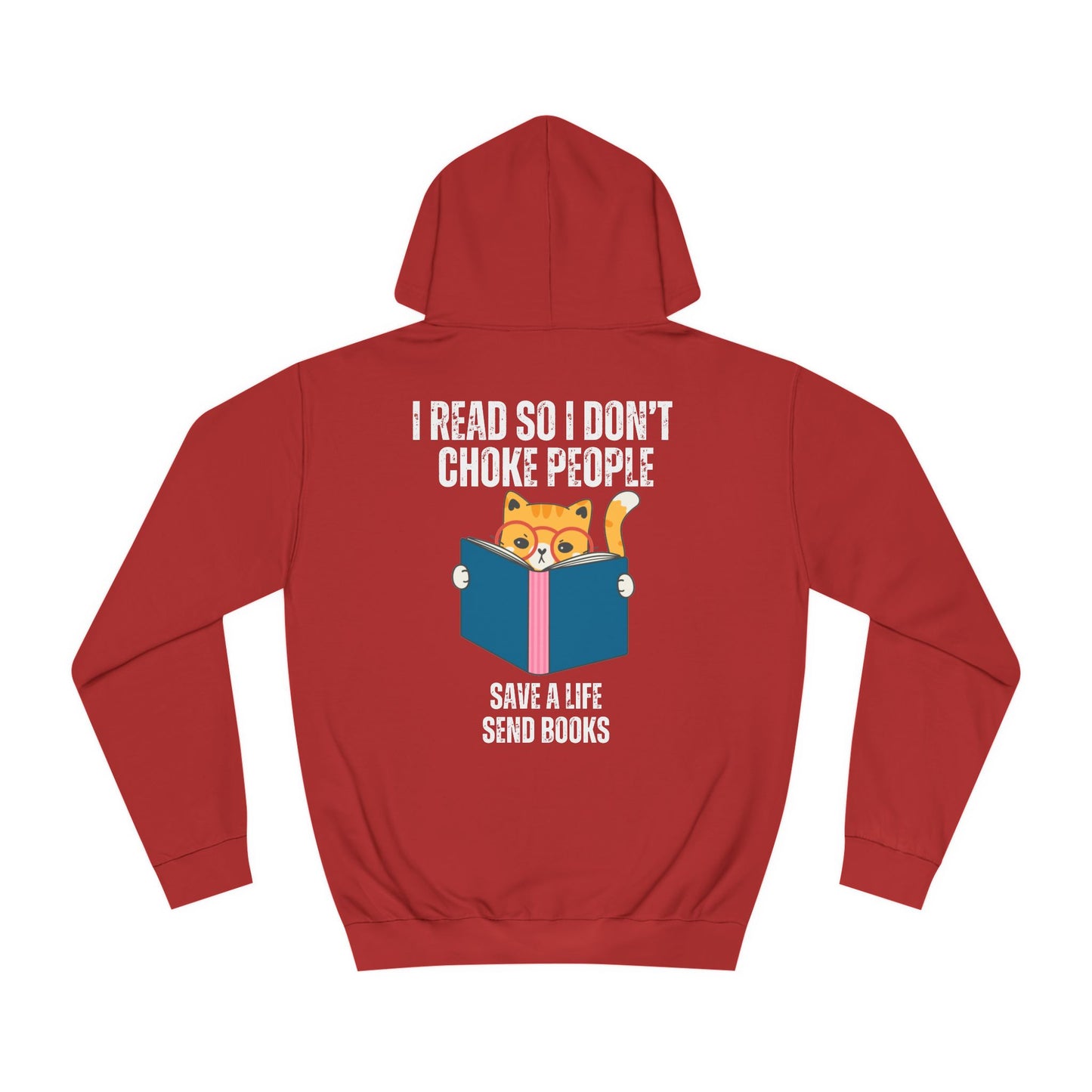Funny Reading Hoodie for Cat Lover Hoodies for Reading Lover gifts for Bookworm Hoodie for Bookish gifts I Read So I Don't Choke People