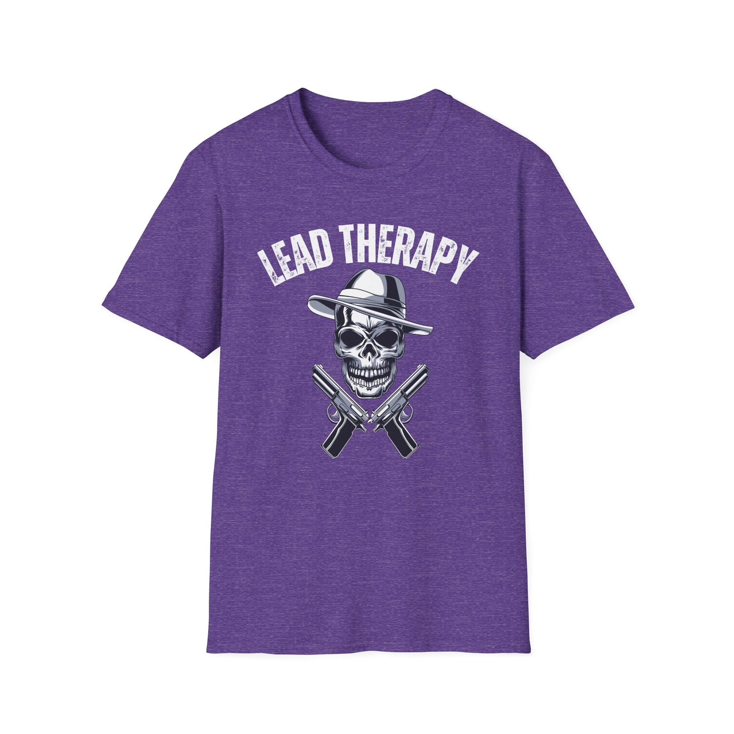 Lead Therapy Gun Lover T-Shirt, Shooting Range Skull Pistol Tee, Firearms Enthusiast Gift, Second Amendment Shirt,