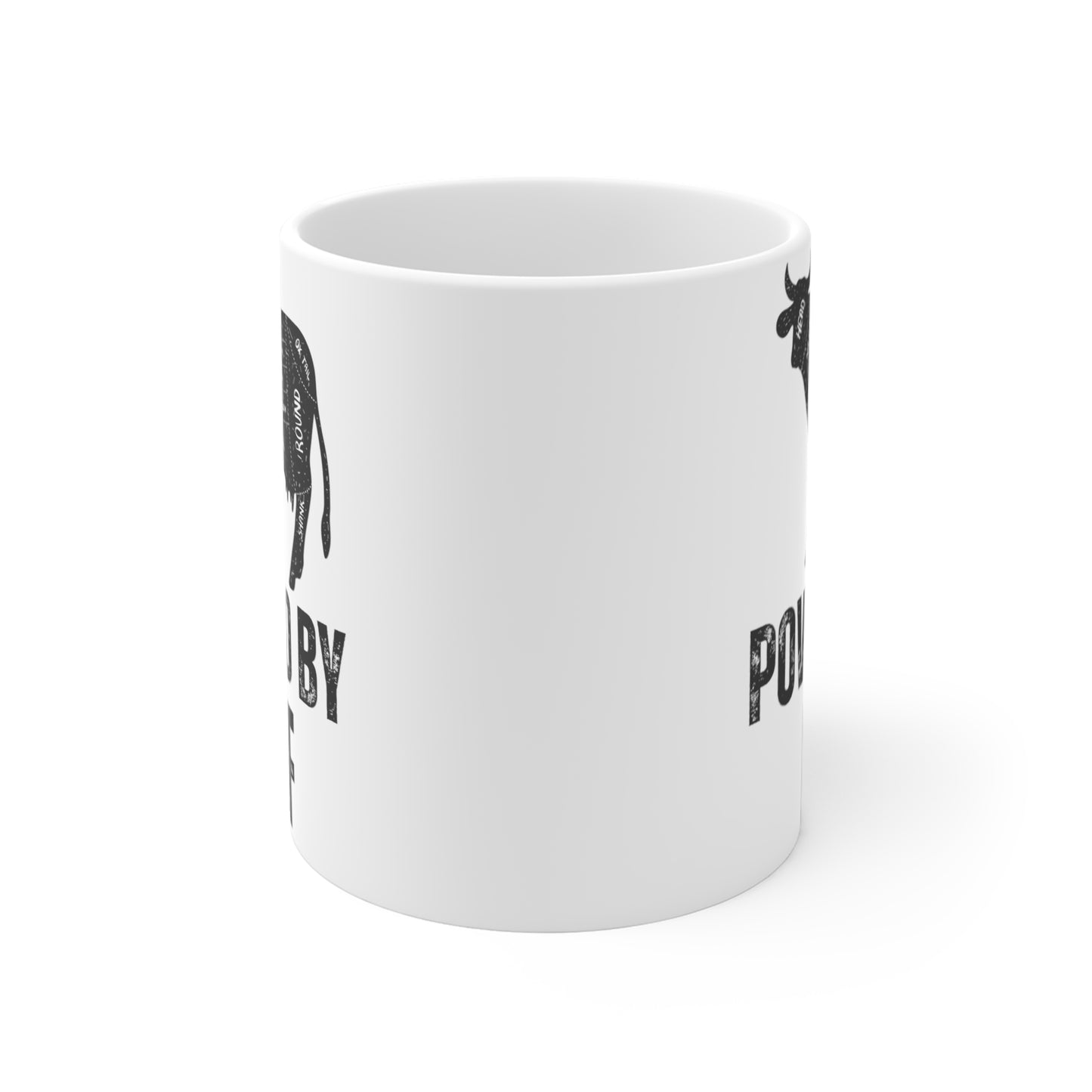 Meat Mug Funny Carnivore Coffee Mug for Meat Lover gifts for Rancher Powered By BEEF gift for Dad gifts for Mom