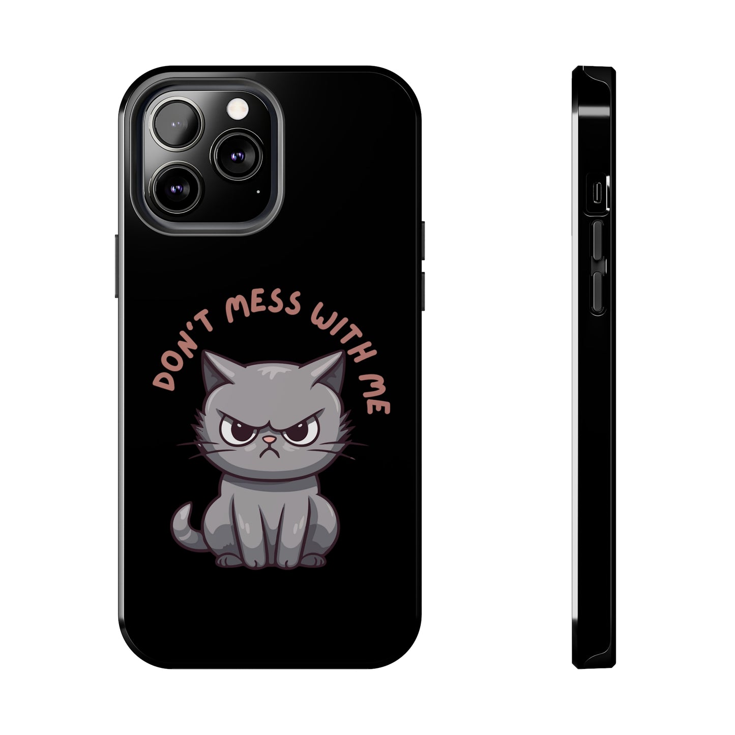Funny Cat iPhone Case for Cat Lover gift for Friend gift for Cat Mom gift for Her ANGRY CAT Don't Mess With Me Cute CATS protective case