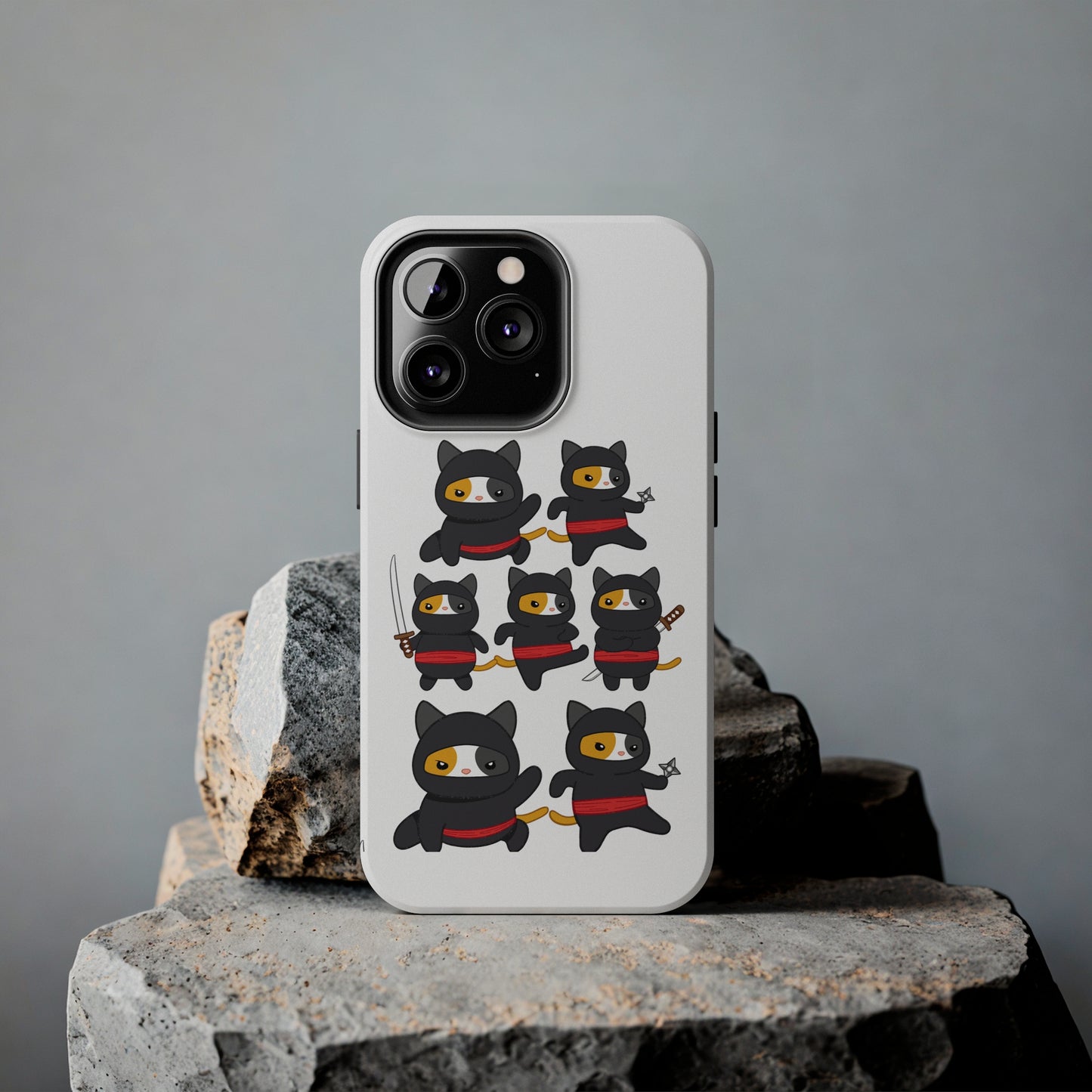 Funny Cat iPhone case for Cat Lover gift for Cat Mom gift Funny Cat Phone Case NINJA CATS Case
