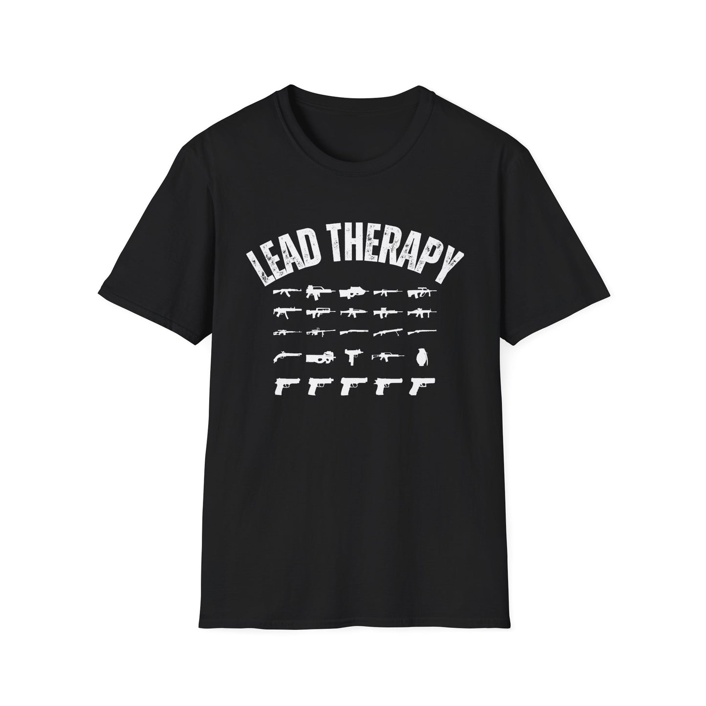 Gun Lover Lead Therapy Shooting Range Unisex Softstyle T-Shirt, Cool Second Amendment Tee, Gun Enthusiast Gift, Firearms Clothing, Pro-2A