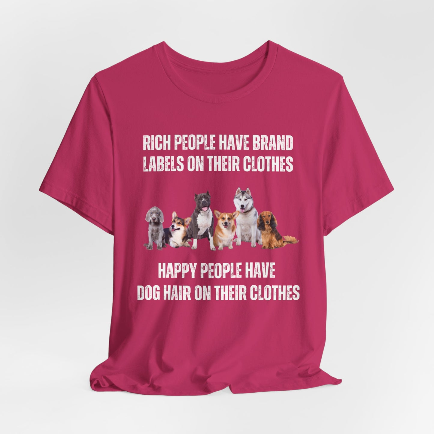 Funny Doggo Shirt for Dog Mom gifts for Dogs Lover T Shirts Cute Doggy T-shirt Happy People Have Dog Hair on Their Clothes