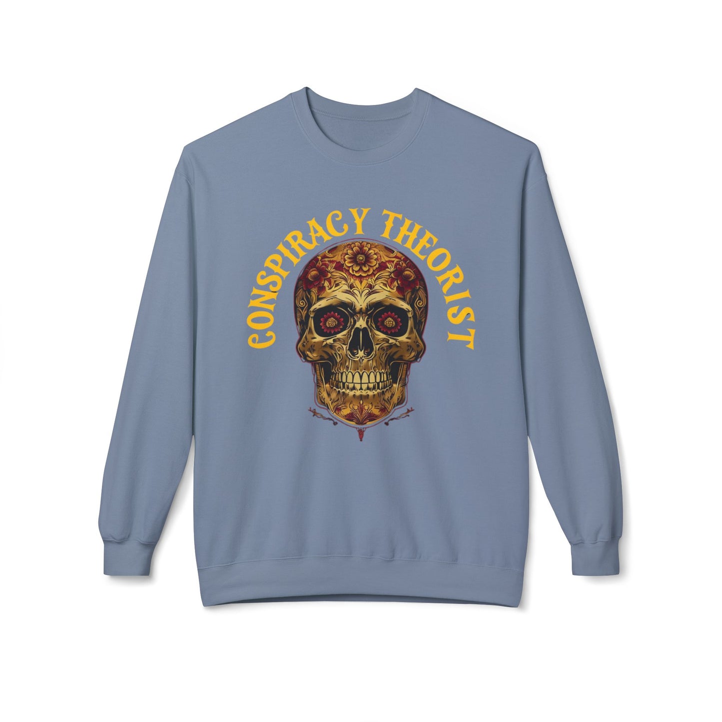 Conspiracy Theorist Sweatshirt for Funny Sweatshirts forConspiracy Theorists gifts for Christmas present for Friend gift Skull Sweater