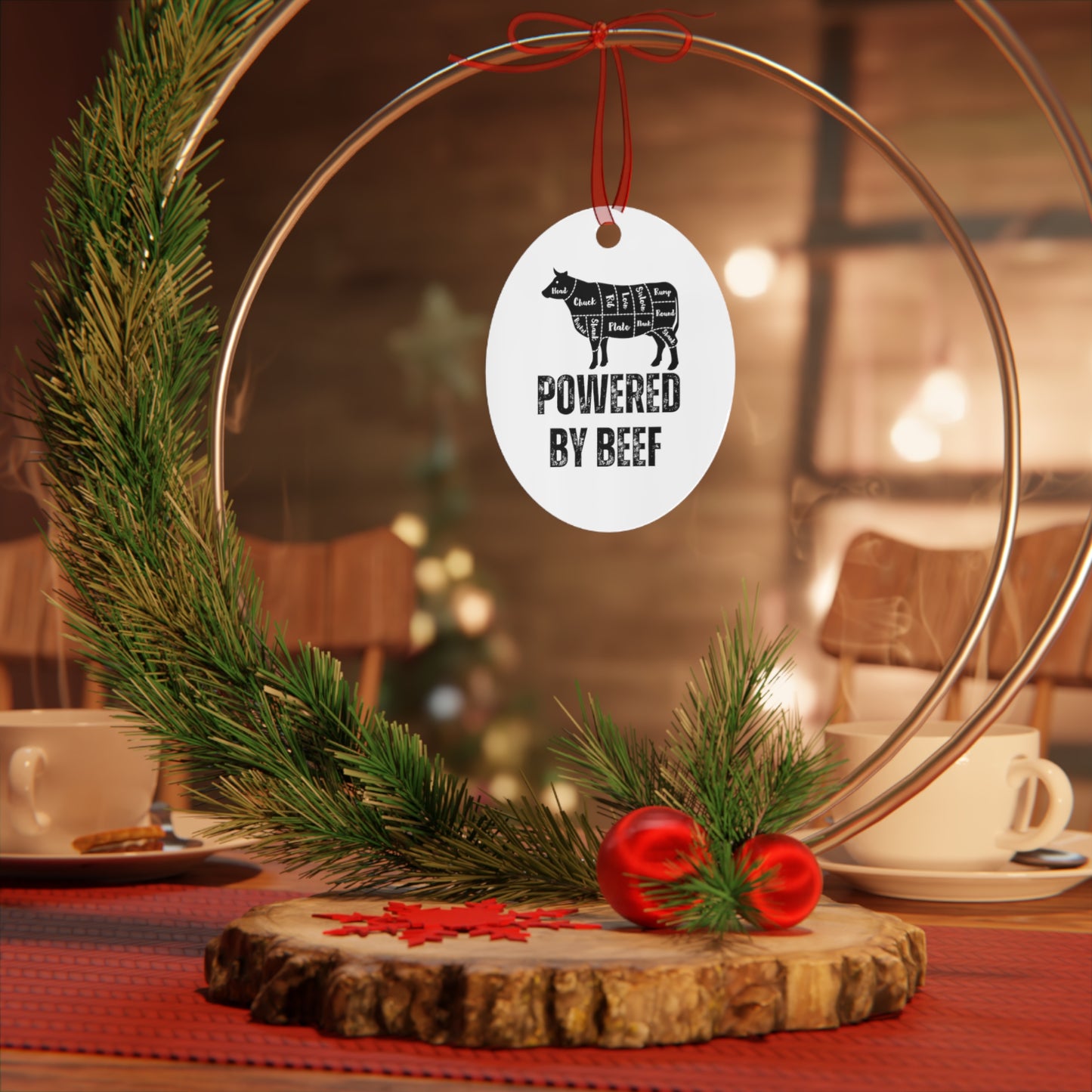 Meat Christmas Ornament for Carnivore gifts for Christmas present for Him gift for Her Metal Ornaments Carnivore Keychains