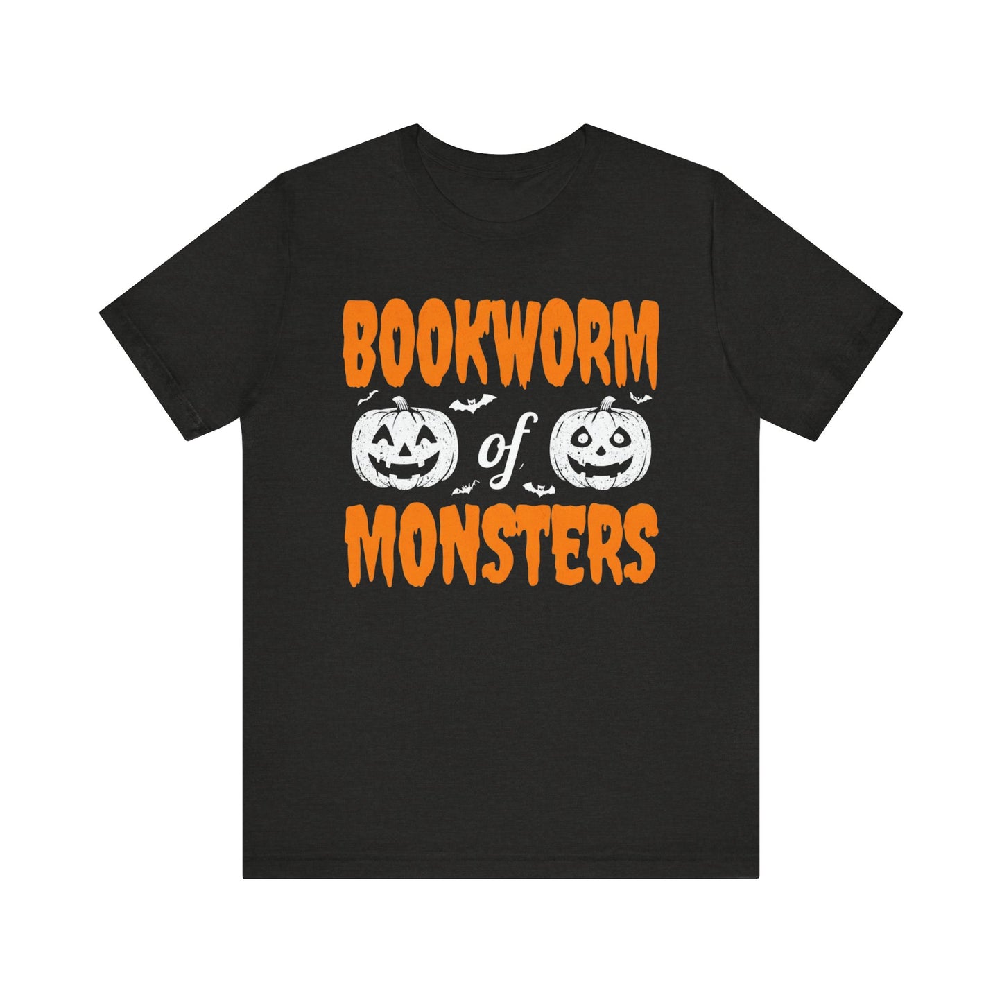 Bookworm of Monsters Halloween Tee, Reading Lover T-Shirt, Unisex Jersey Shirt, Halloween Book Shirt, Monster Lover Gift