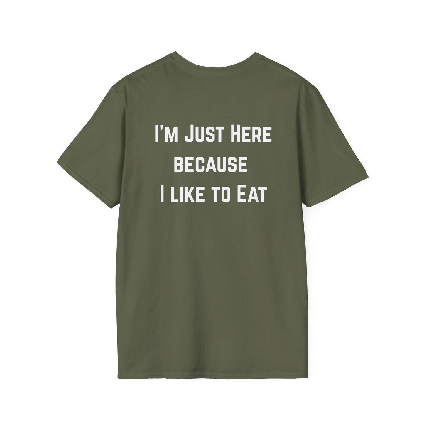 Workout Top for Gym gifts for Gym Girl T-shirt I'm Just Here Because I Like to Eat T-shirt Fitness Tees Workout Tee Shirts for him gifts