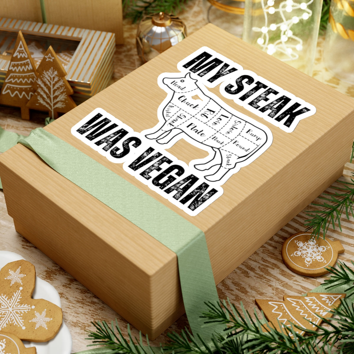 Meat Lover sticker for Meat Lovers gifts Carnivore Diet sticker for Grilling gift for BBQ Barbecue Steak Lover gift My Steak Was Vegan