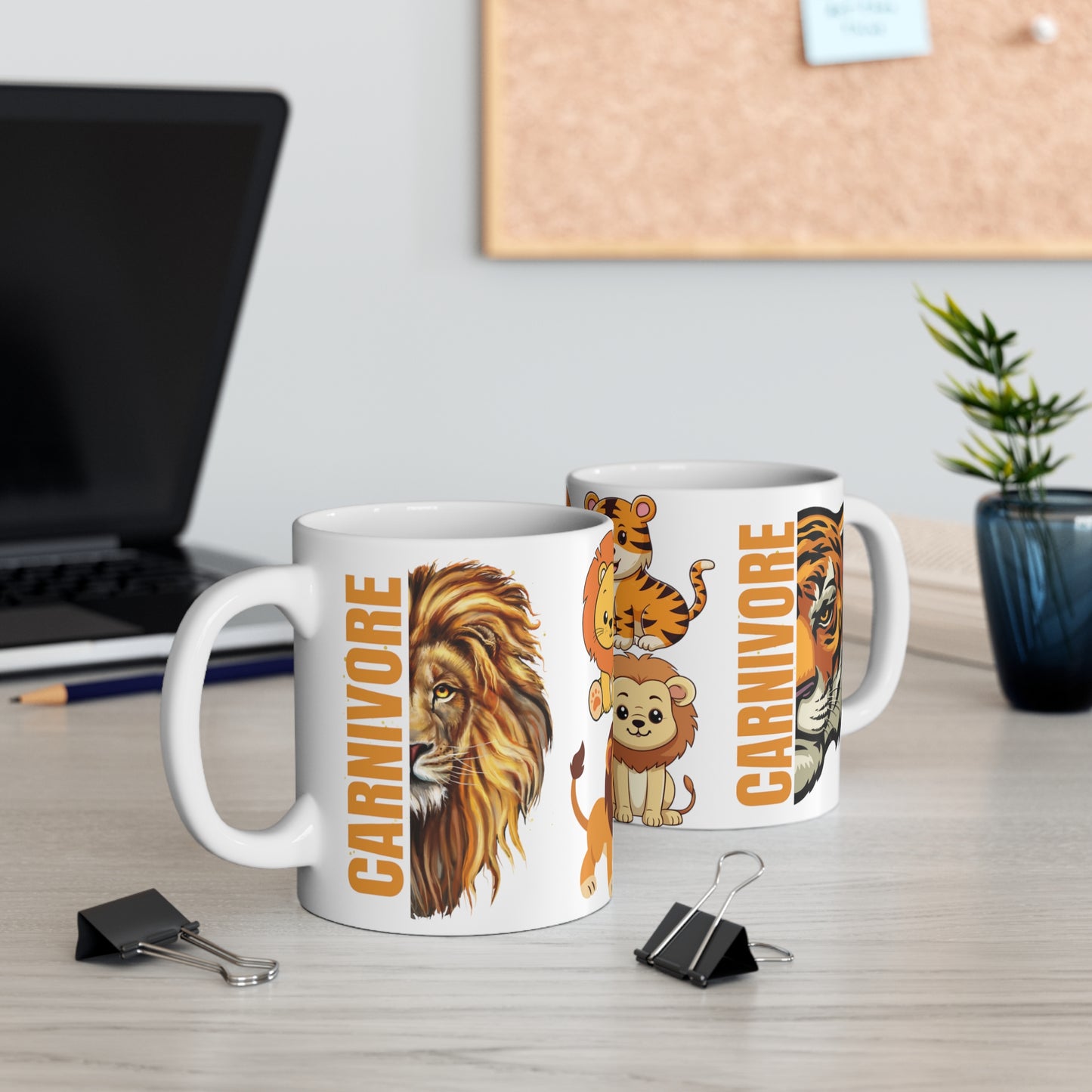 Carnivore Mug for Barbecue lover BBQ gifts for Dad Lion Coffee Mug Tiger Carnivore gift Grilling gifts Beef Meat Lover Mug