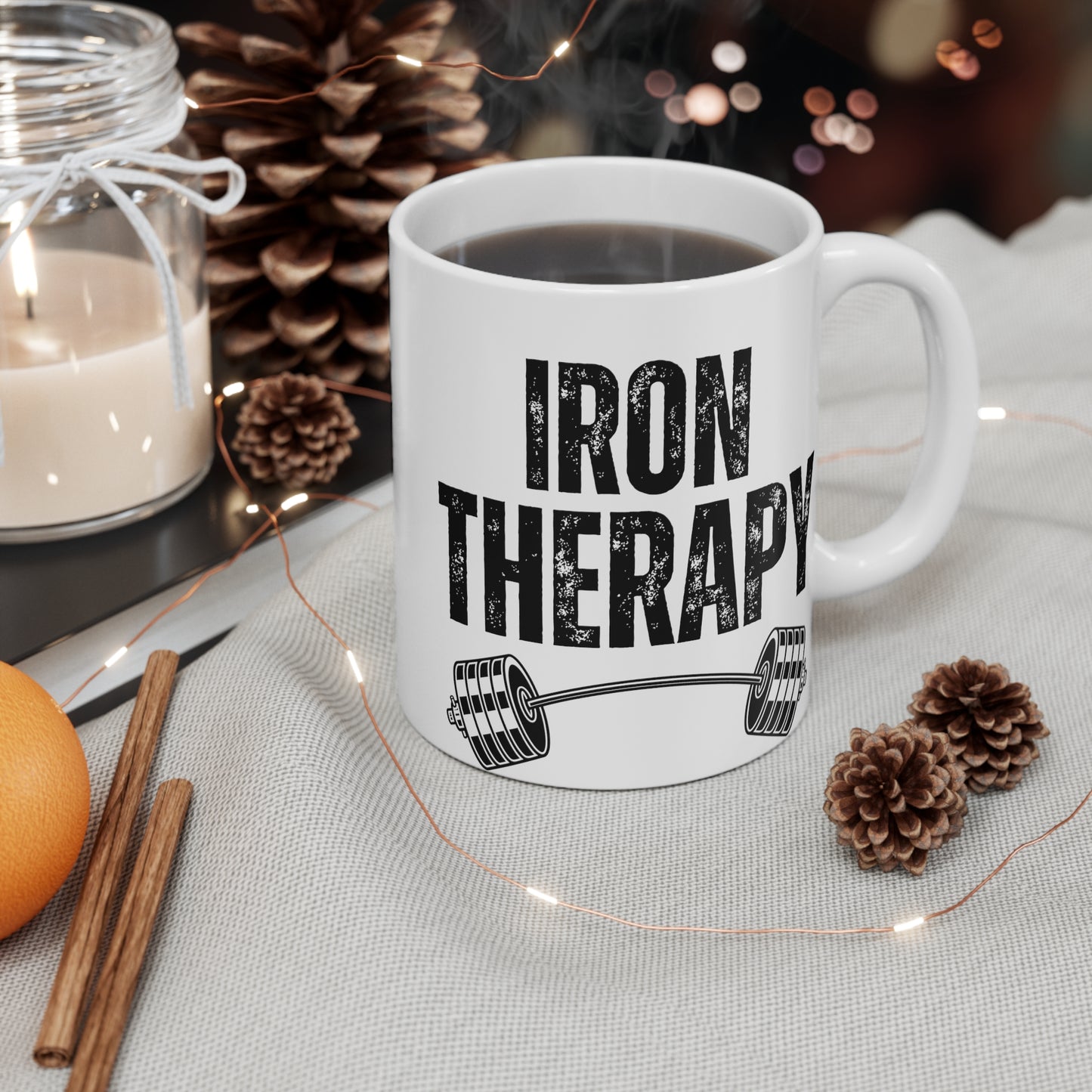 CATS & WEIGHTS Mug for Cat Lover gift for Gym Lover gift for Fitness Lover Coffee Mug for Coffee Lover Cat Mom Mug 11oz Workout Cat