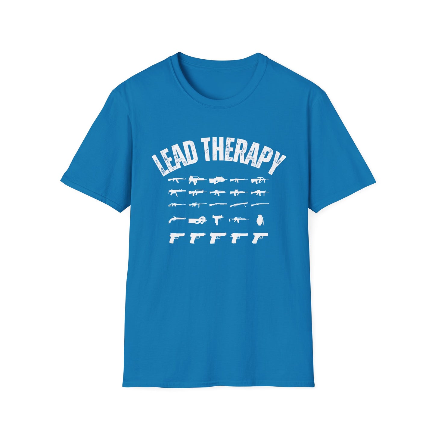 Gun Lover Lead Therapy Shooting Range Unisex Softstyle T-Shirt, Cool Second Amendment Tee, Gun Enthusiast Gift, Firearms Clothing, Pro-2A