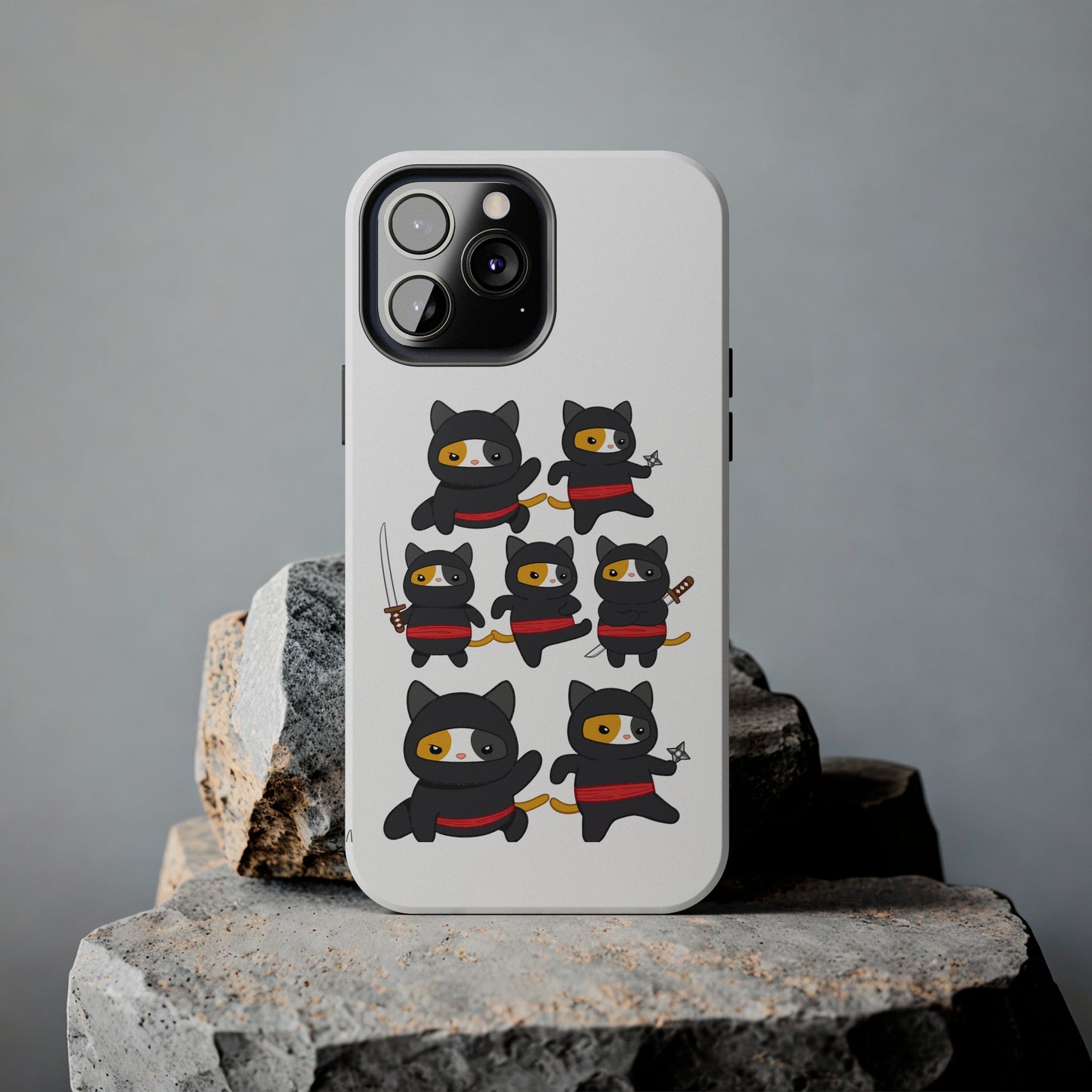 Funny Cat iPhone case for Cat Lover gift for Cat Mom gift Funny Cat Phone Case NINJA CATS Case
