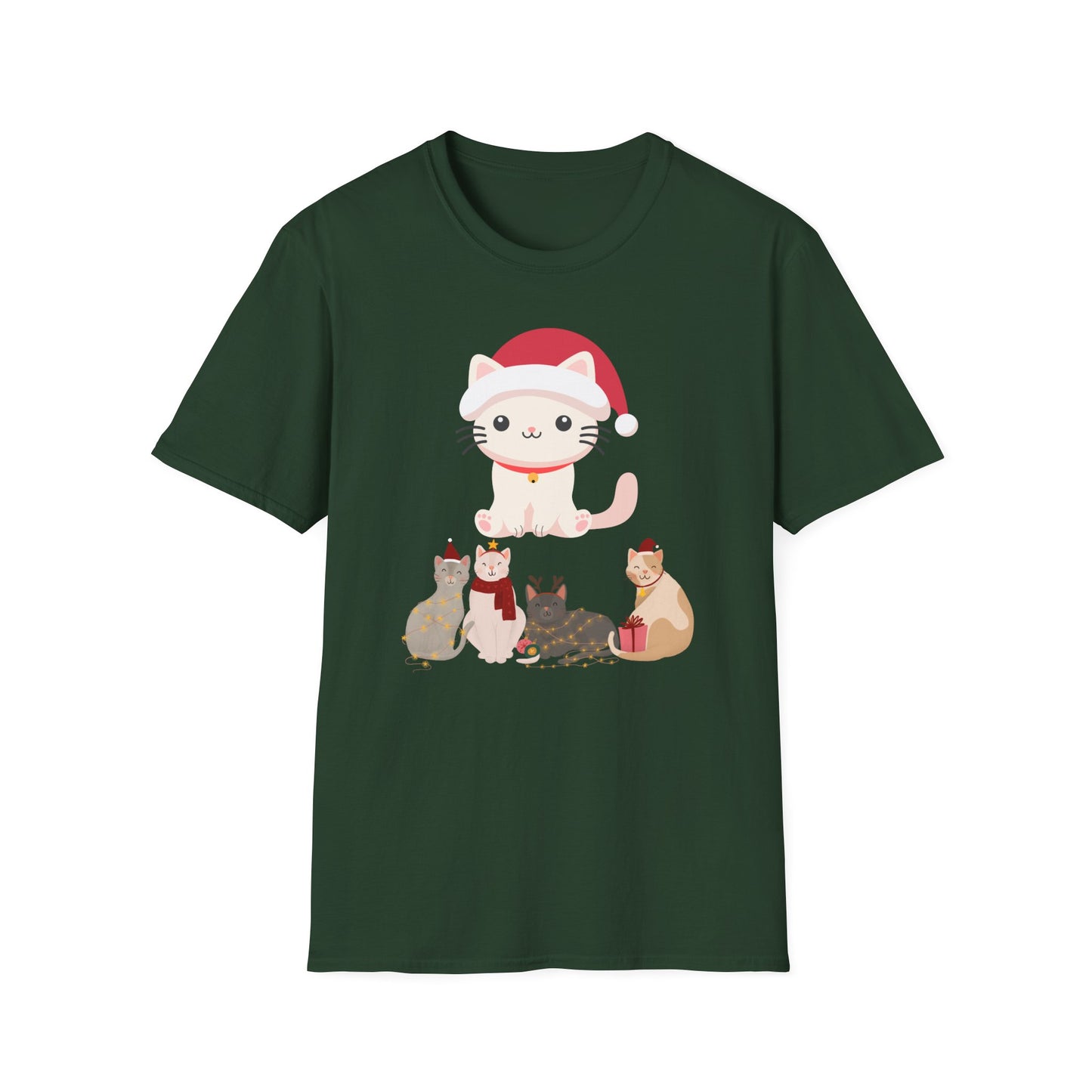 Kitten T Shirt for Christmas Tshirts for Cats Holiday T-shirt for Cat Lover present for Christmas presents for Lady Lady gift for Women