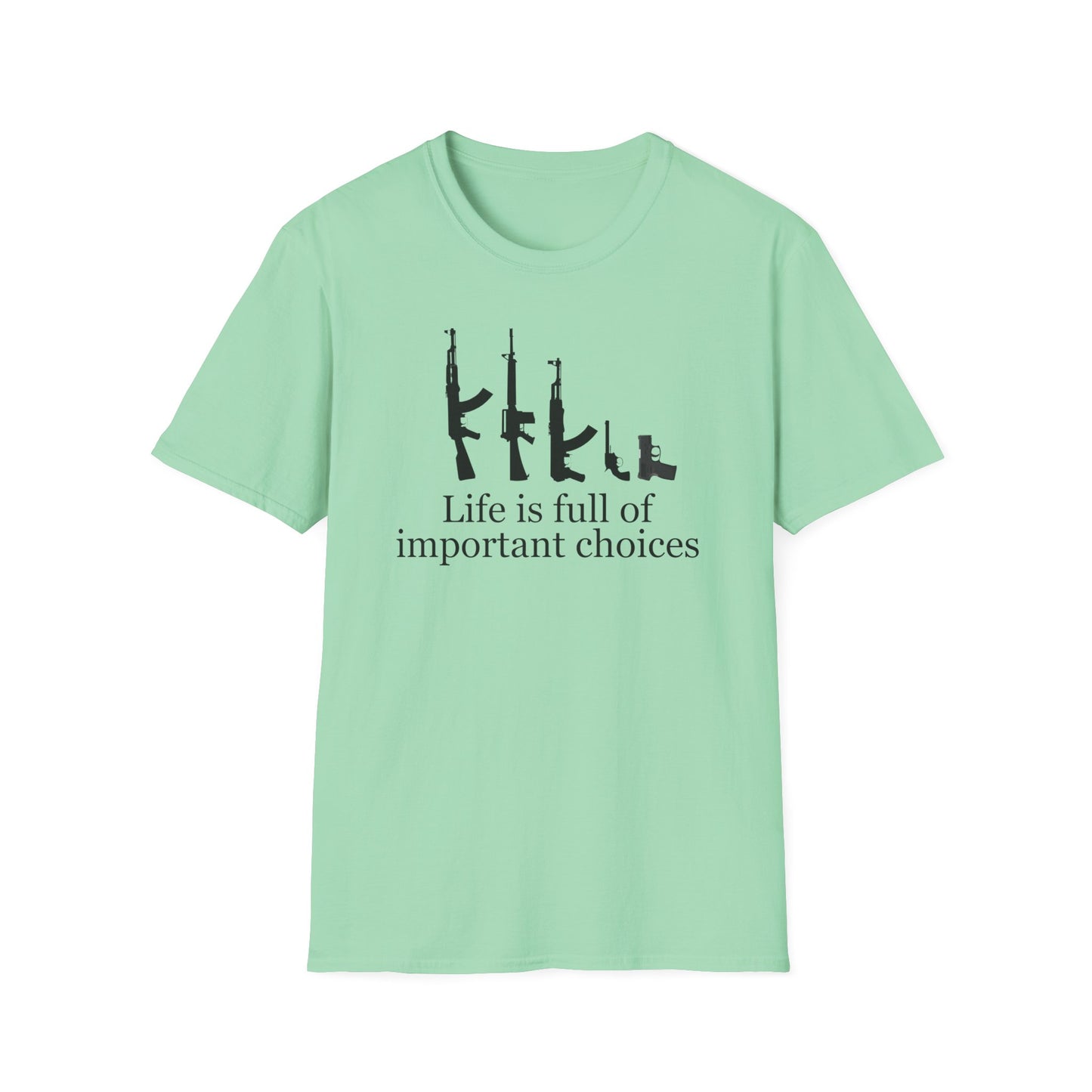 Gun T Shirt Life is Full of Important Choices T-shirt for 2024 Election T Shirt Hunting Shirt for Hunter gift for Gun Lovers Shooting Range